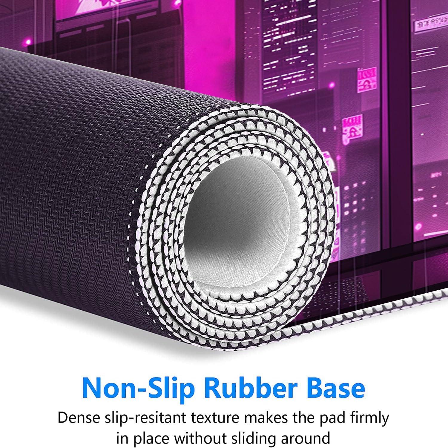 Alfombrilla de Escritorio WZMBZF Anime Morado 80x30cm Antideslizante