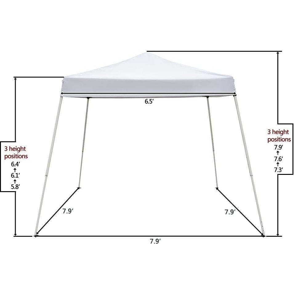 Toldo Plegable CIPACHO 2.44m x 2.44m Impermeable Blanco