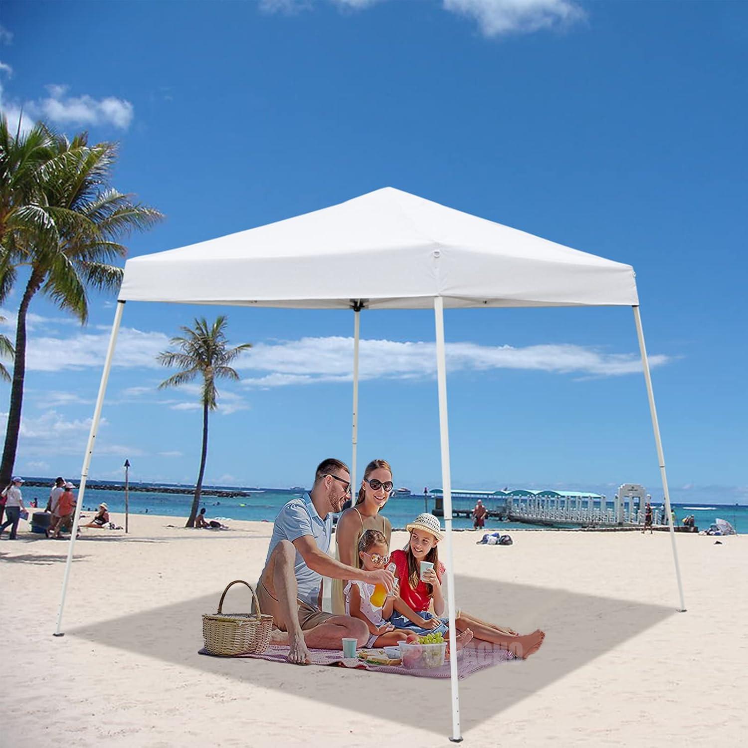 Toldo Plegable CIPACHO 2.44m x 2.44m Impermeable Blanco