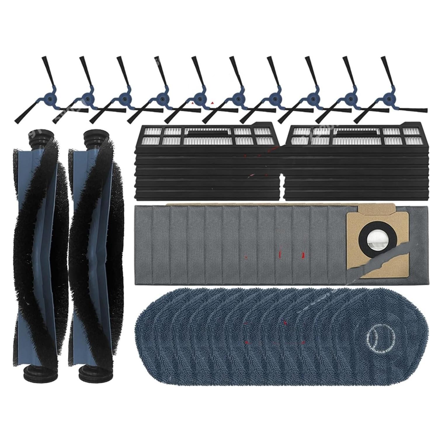 Accessories Robot Vacuum Dust Bag Hepa Filter Roller Side Brush Mop Cloth，compatible For Eufy，X10 Pro Omni(10pcs)