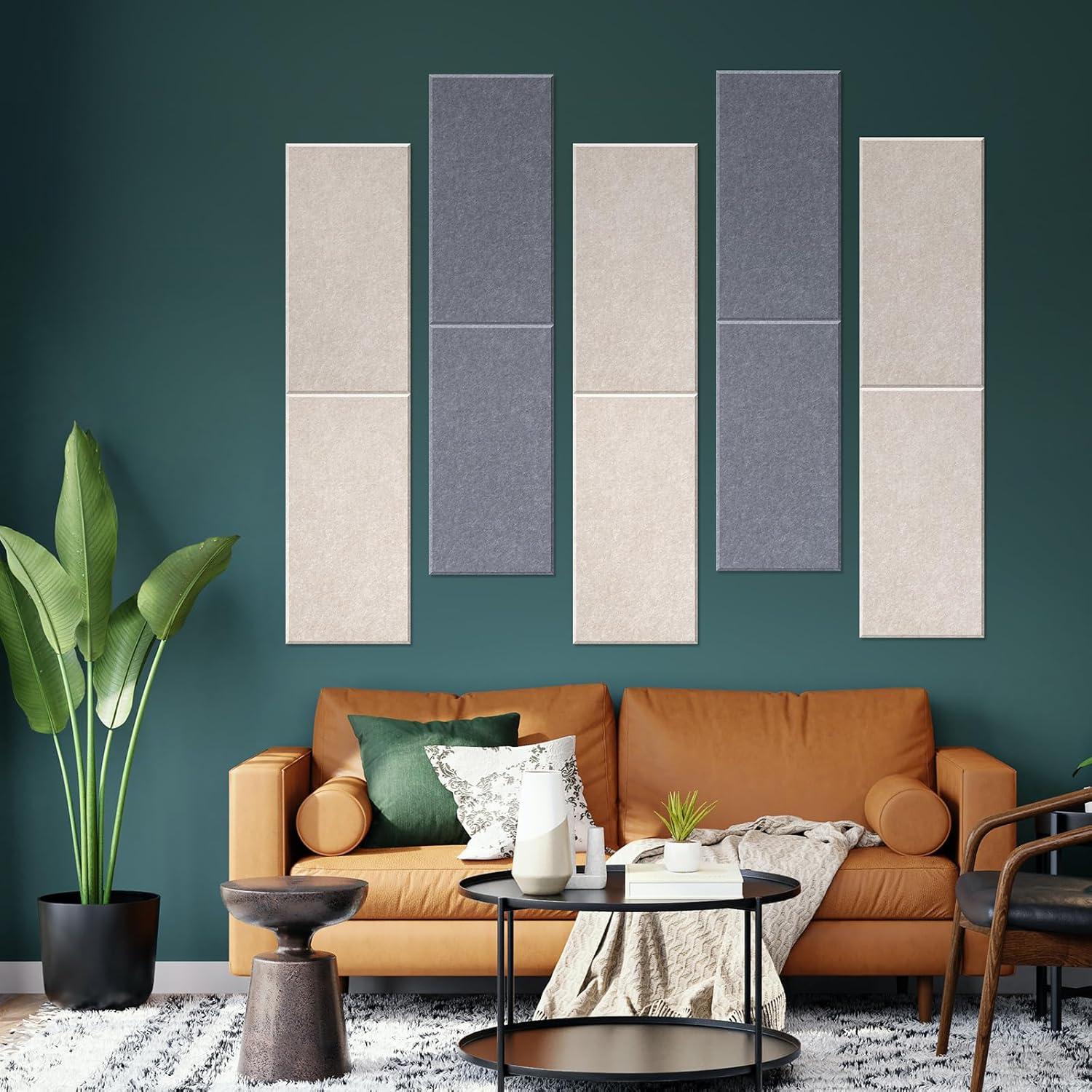 Paquete de 6 Paneles Acústicos DrKlang 60x30 cm Gris Africano