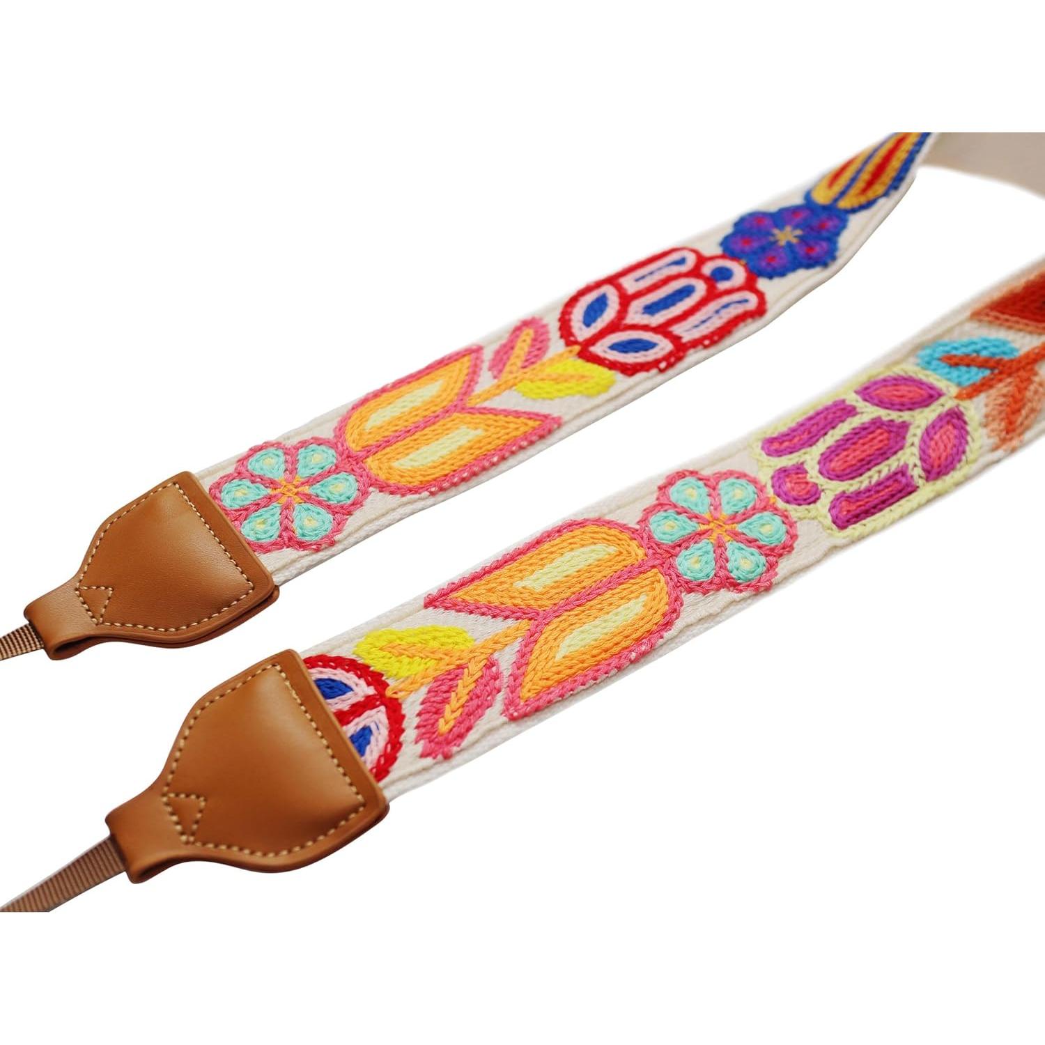 Correa de cámara ajustable UNIKSTRAP vintage flores 5 cm