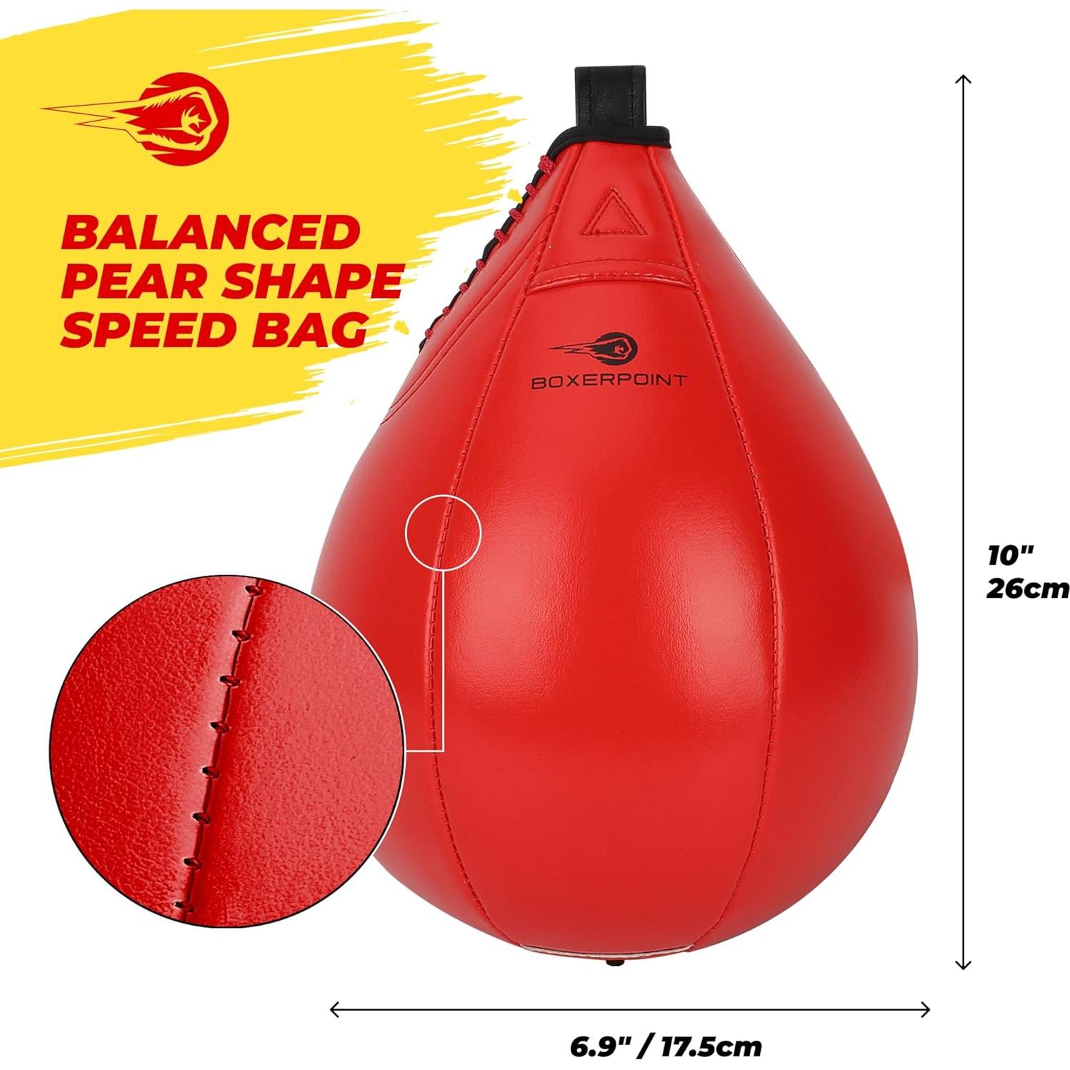 Bolsa de Velocidad BOXERPOINT Mediana Rojo - Boxeo Duradero