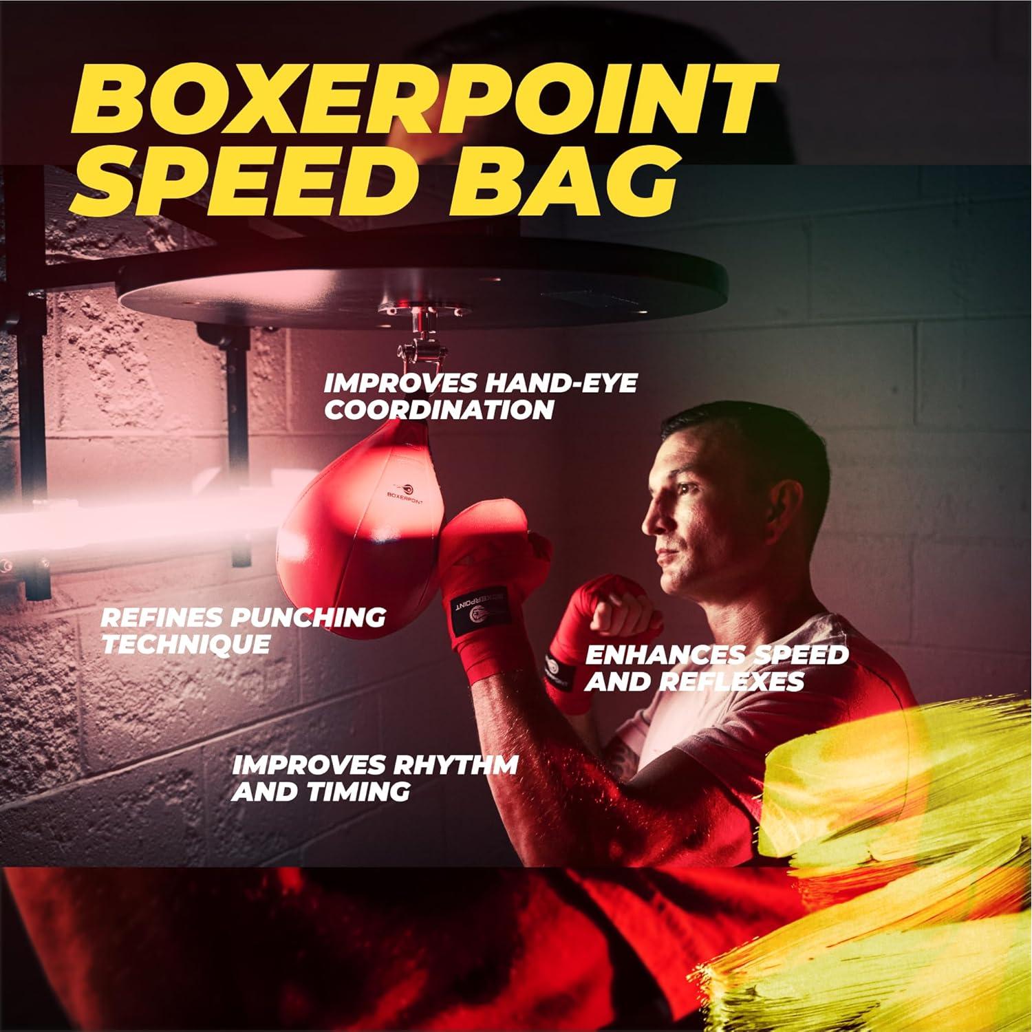 Bolsa de Velocidad BOXERPOINT Mediana Rojo - Boxeo Duradero