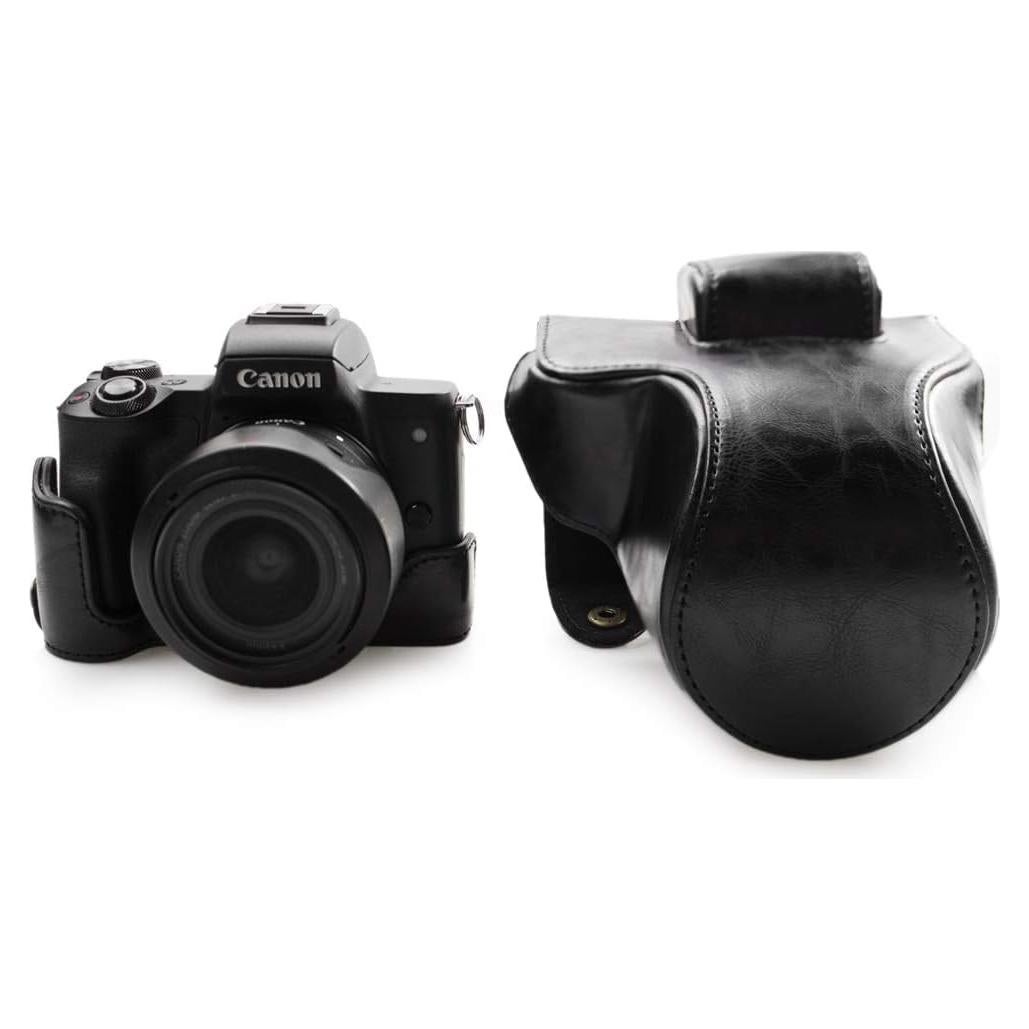 kinokoo Full PU Leather Case for Canon EOS M50 15-45mm