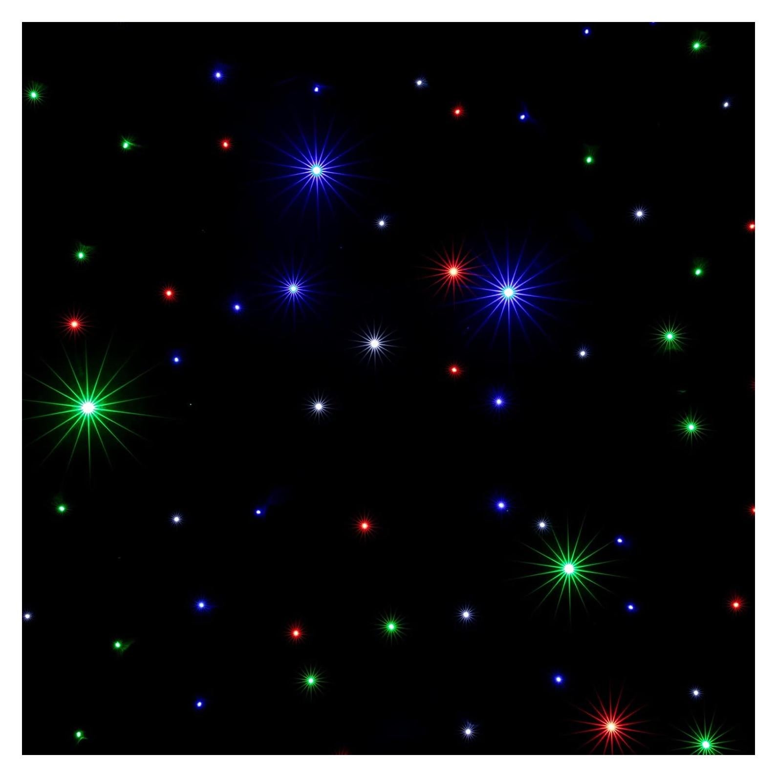 Cortina LED Estrella 3x6m FairyPagoda RGBW Control Remoto