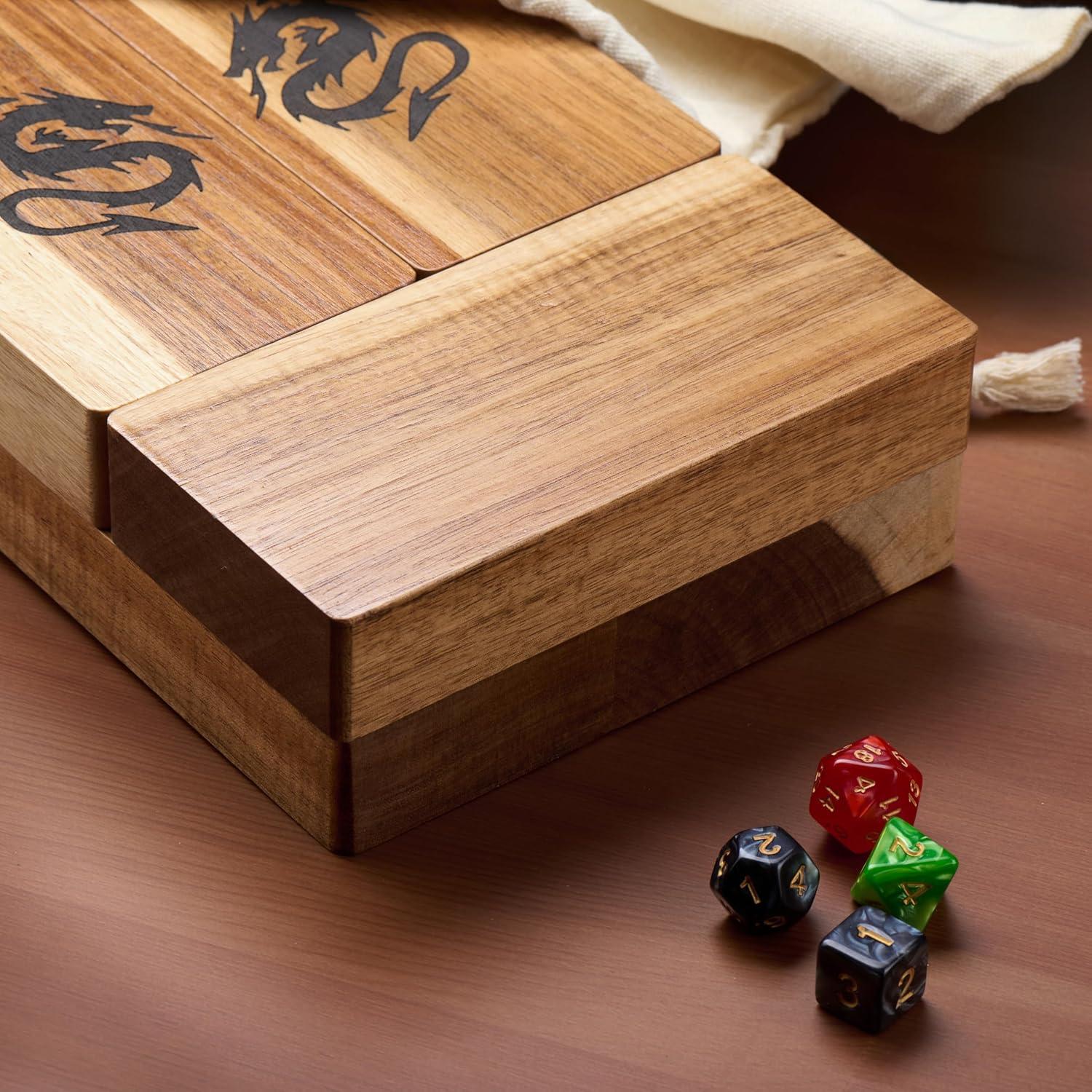 Torre de Dados Magnética de Madera - Accesorio D&D 15 cm