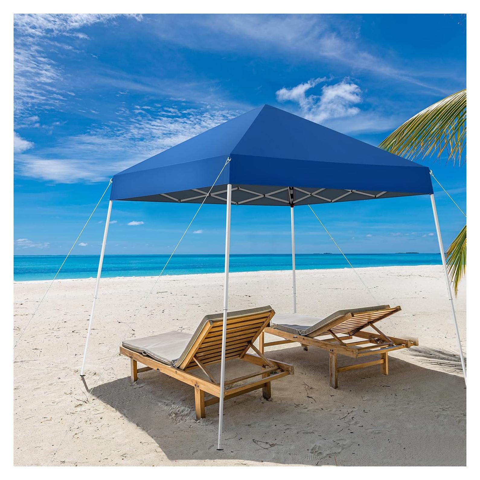 Carpa de Dosel Plegable ANTSKU 240x240 cm Azul Impermeable