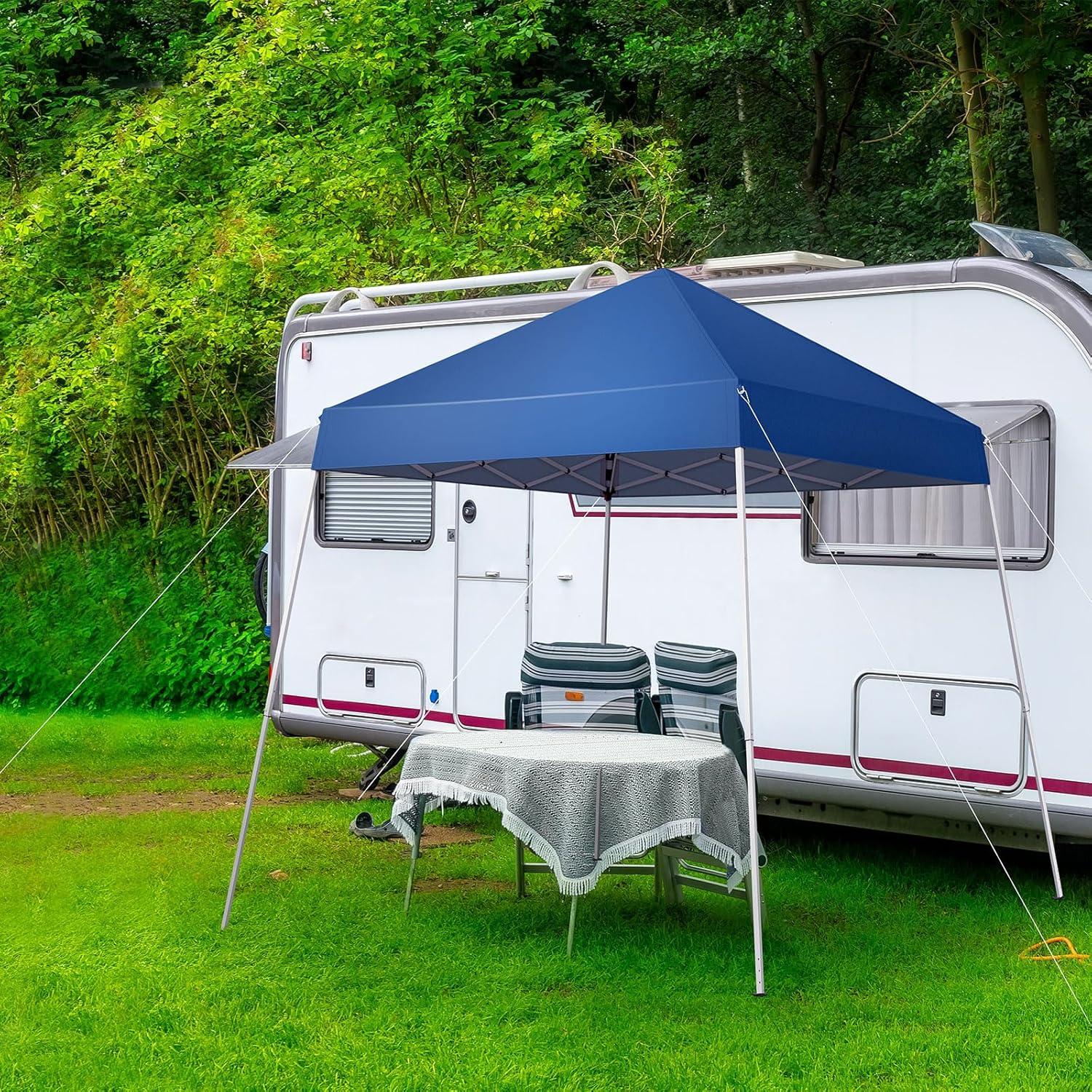 Carpa de Dosel Plegable ANTSKU 240x240 cm Azul Impermeable