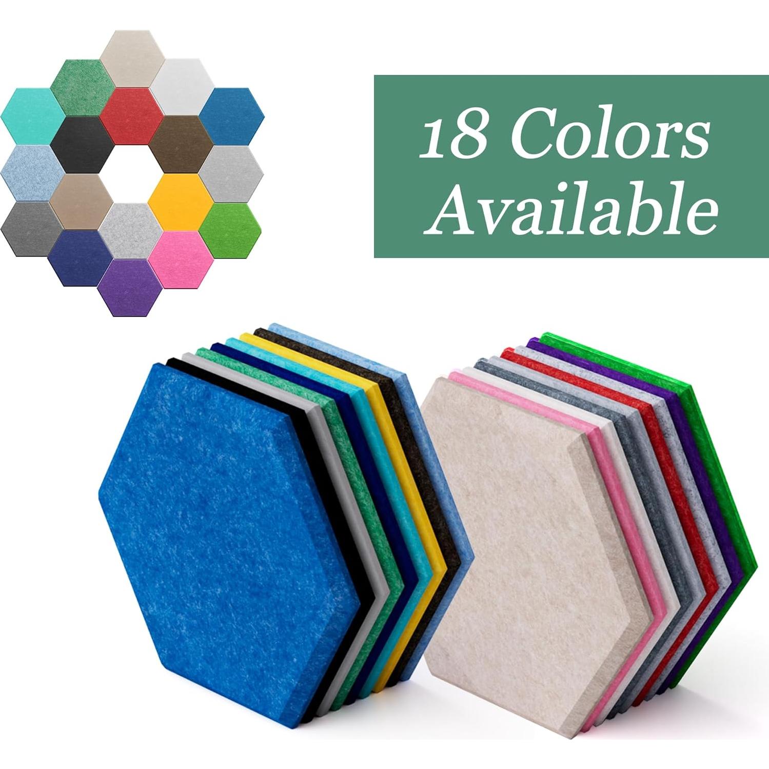 Paneles Acústicos Hexagonales UNECHO - 12 Piezas Naranja 30.48x25.4cm