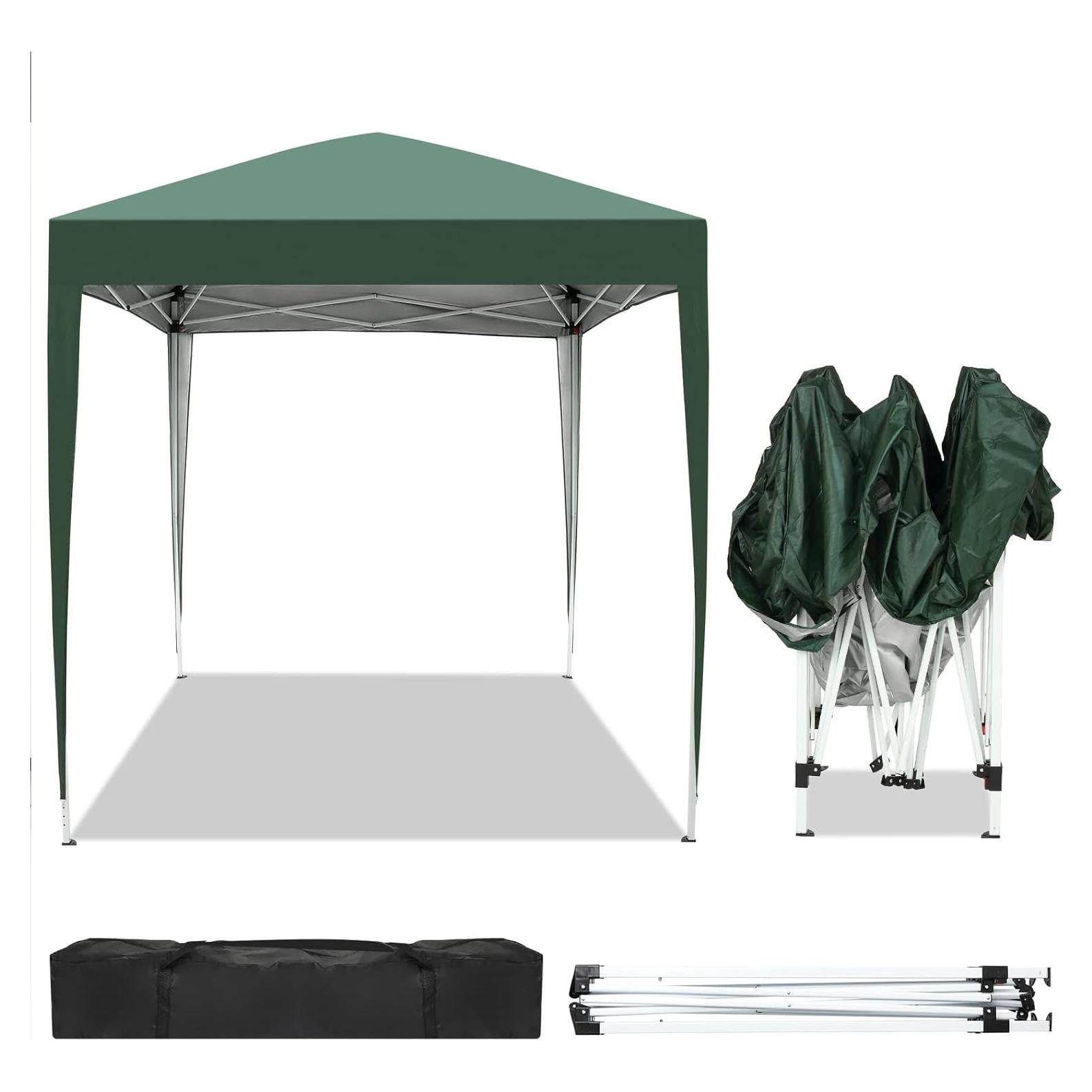 Carpa Plegable Gainvieyee 2x2m Verde Impermeable para Eventos