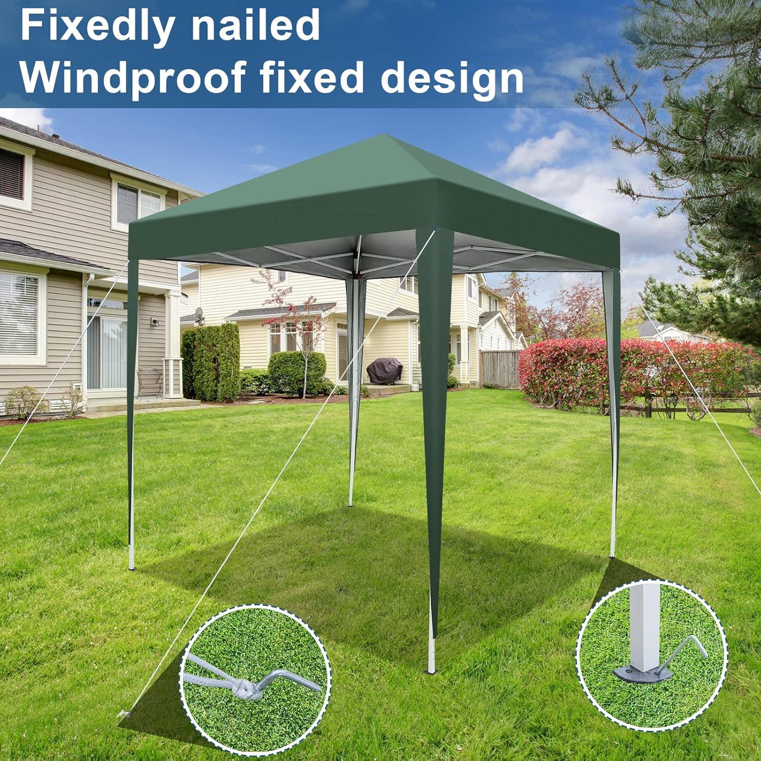 Carpa Plegable Gainvieyee 2x2m Verde Impermeable para Eventos