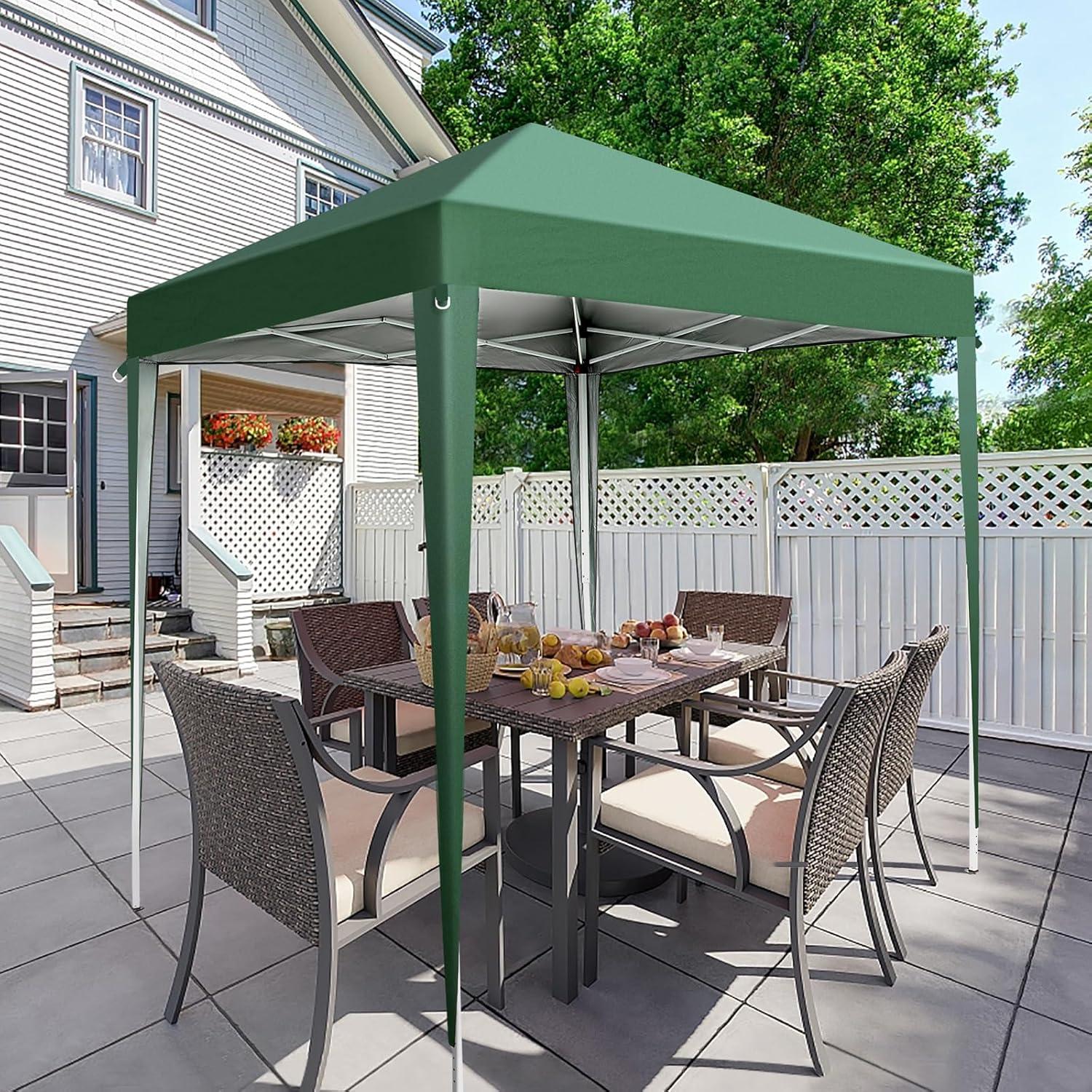 Carpa Plegable Gainvieyee 2x2m Verde Impermeable para Eventos