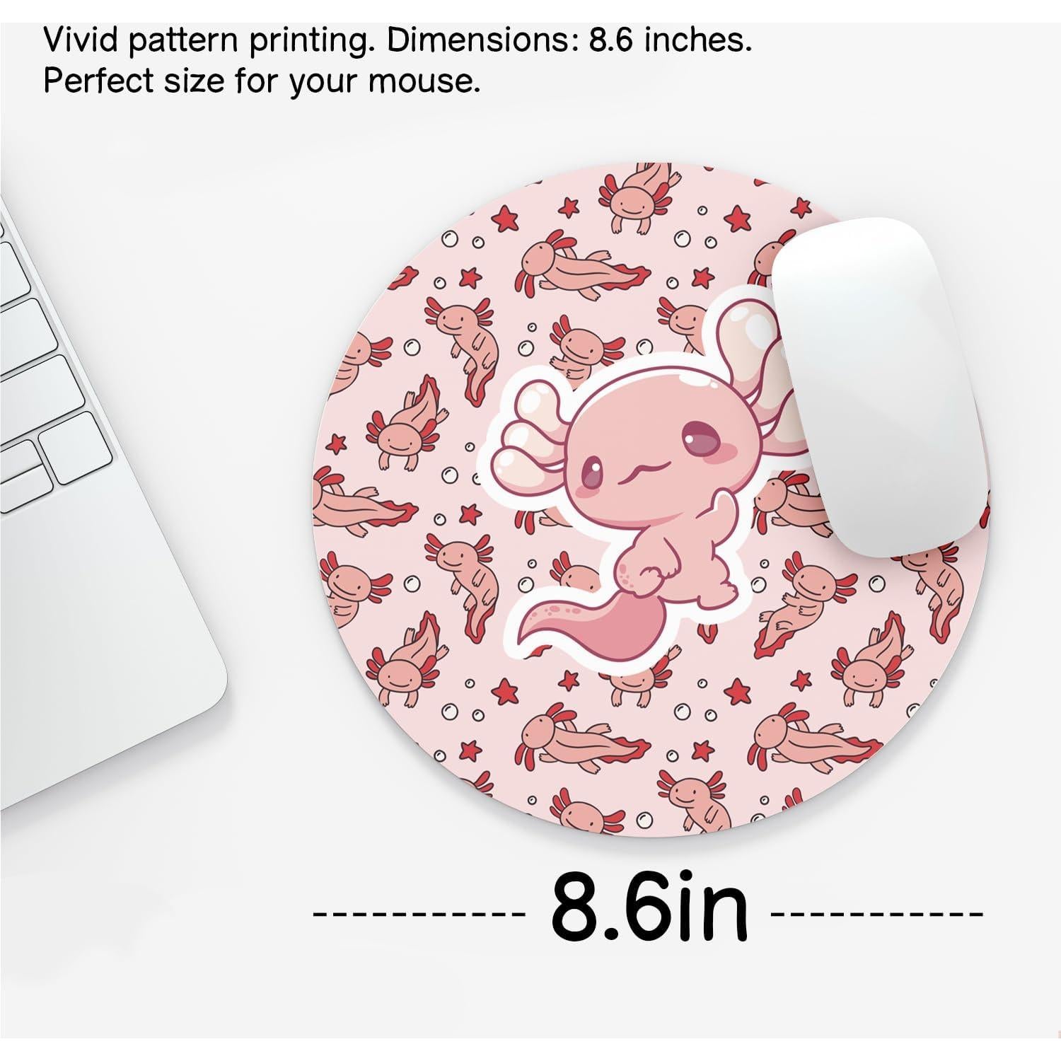 Alfombrilla de Ratón Rosa Axolote NaZaUK 22x22 cm Antideslizante