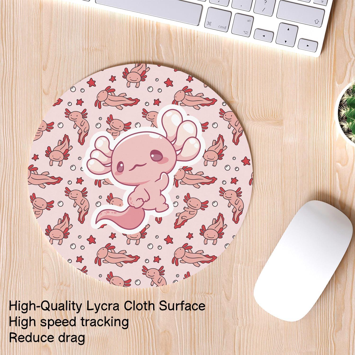 Alfombrilla de Ratón Rosa Axolote NaZaUK 22x22 cm Antideslizante