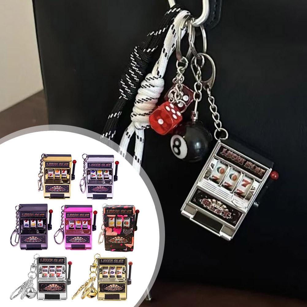 Amazon.com: Mini Slot Machine Toy,Funny Money Coin Bank with Spinning Reels and Keychain,Realistic Slot Machine Jackpot with Lever Casino Game,for Creative Festival Birthday Cake Decor : Toys & Games