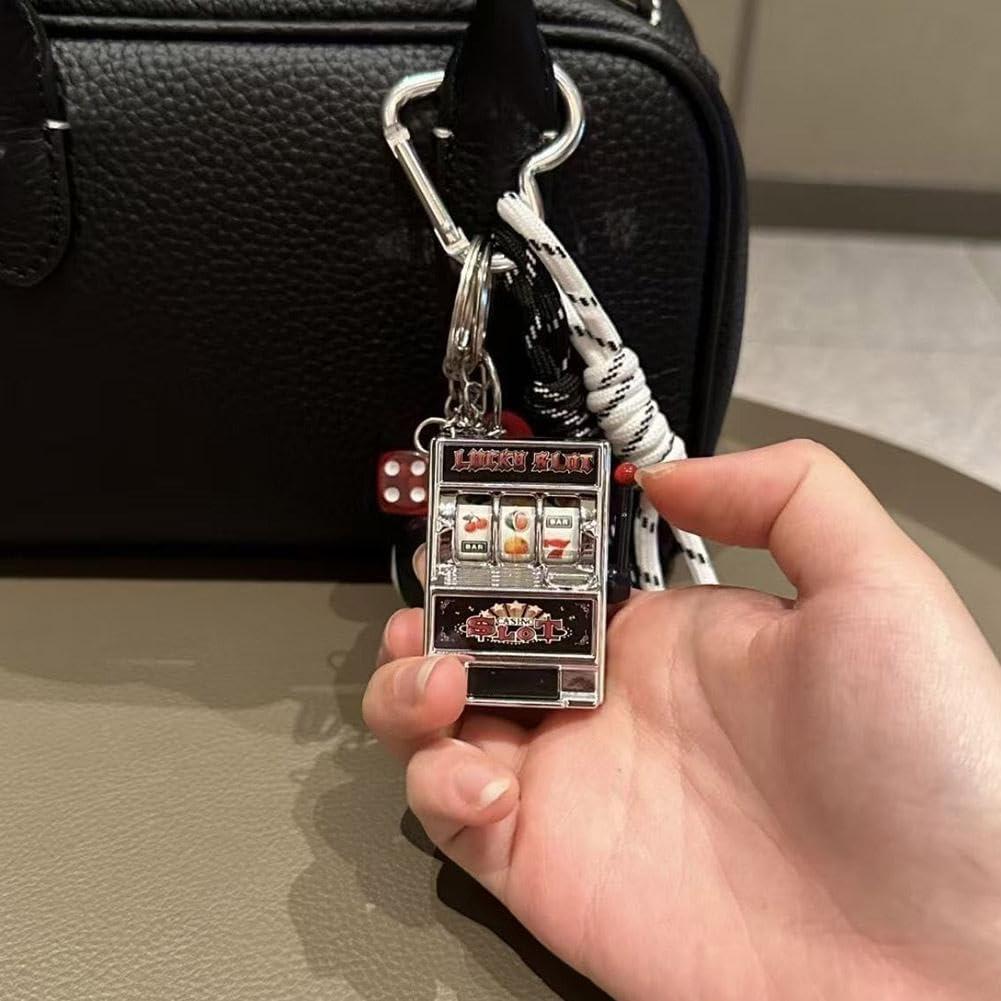 Amazon.com: Mini Slot Machine Toy,Funny Money Coin Bank with Spinning Reels and Keychain,Realistic Slot Machine Jackpot with Lever Casino Game,for Creative Festival Birthday Cake Decor : Toys & Games