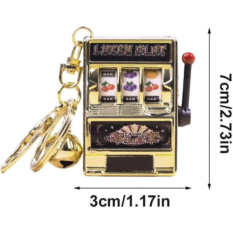 Amazon.com: Mini Slot Machine Toy,Funny Money Coin Bank with Spinning Reels and Keychain,Realistic Slot Machine Jackpot with Lever Casino Game,for Creative Festival Birthday Cake Decor : Toys & Games