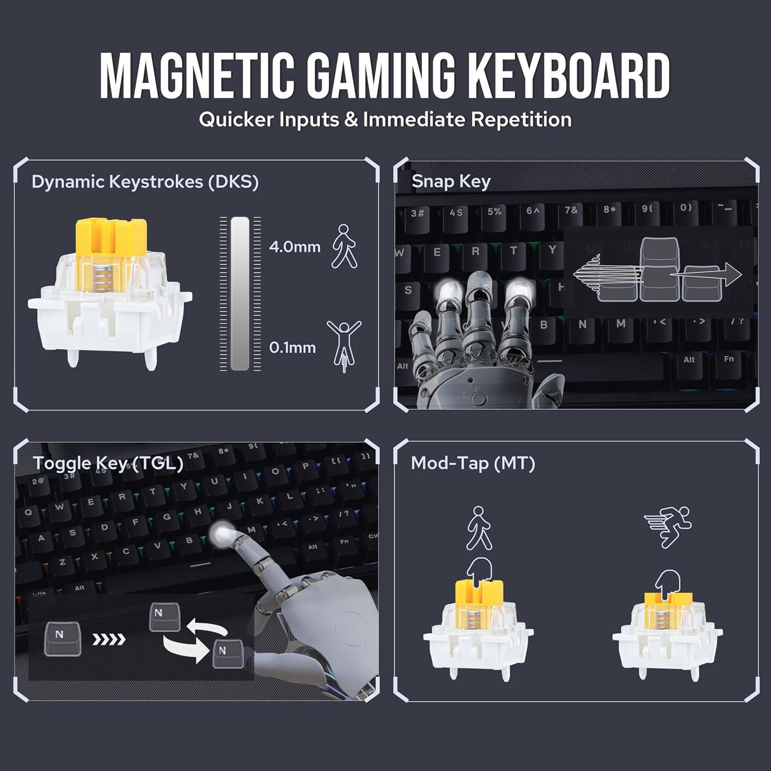 Teclado Gaming MechLands AK680 MAX RGB con Cable USB-C