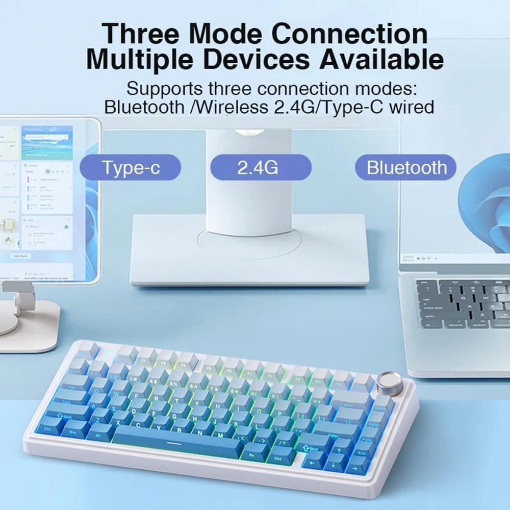 Teclado Mecánico Inalámbrico X Aula F75 RGB 75% Reaper Azul