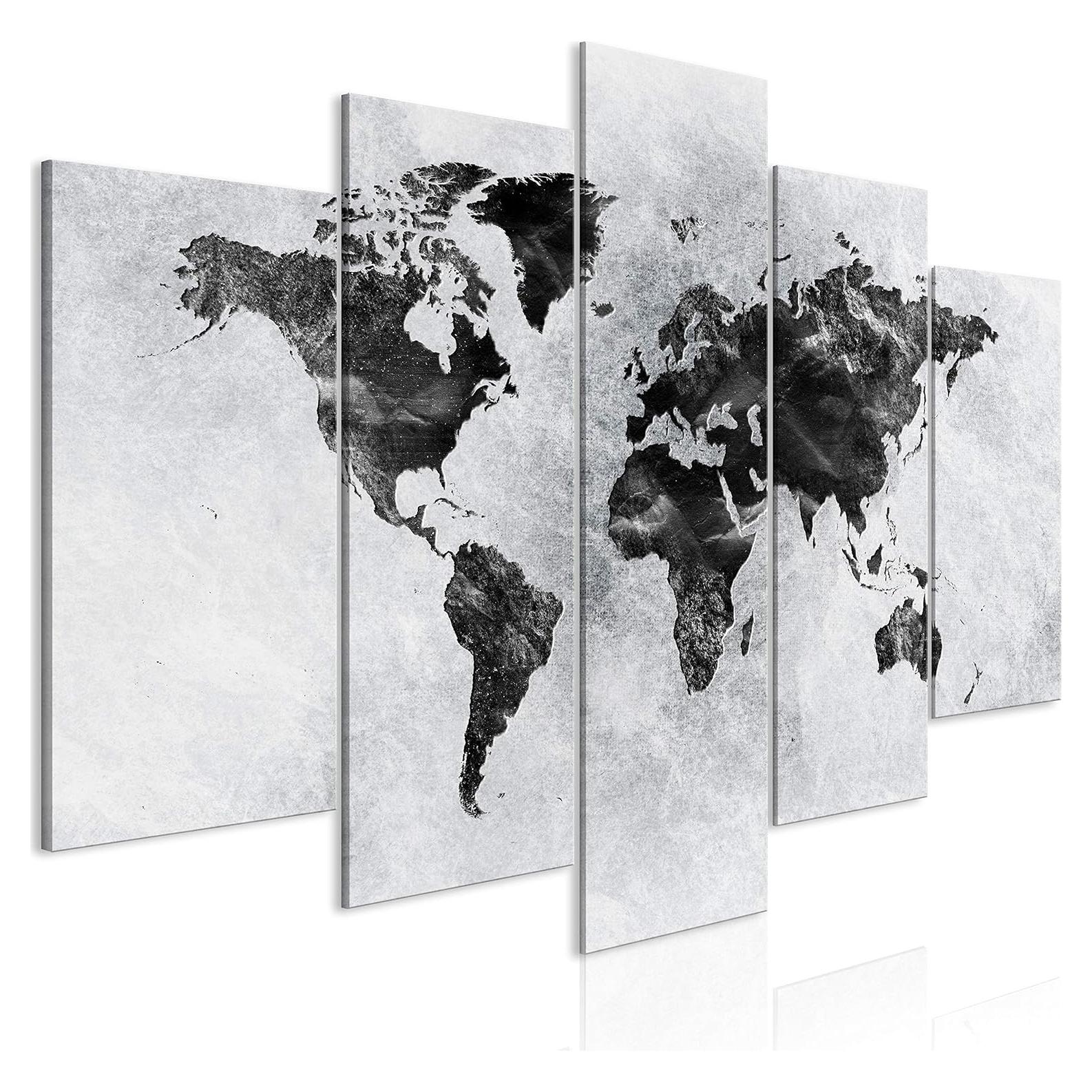 Lienzo Acústico Artgeist Mapa Mundial 100x50 cm 5 Piezas