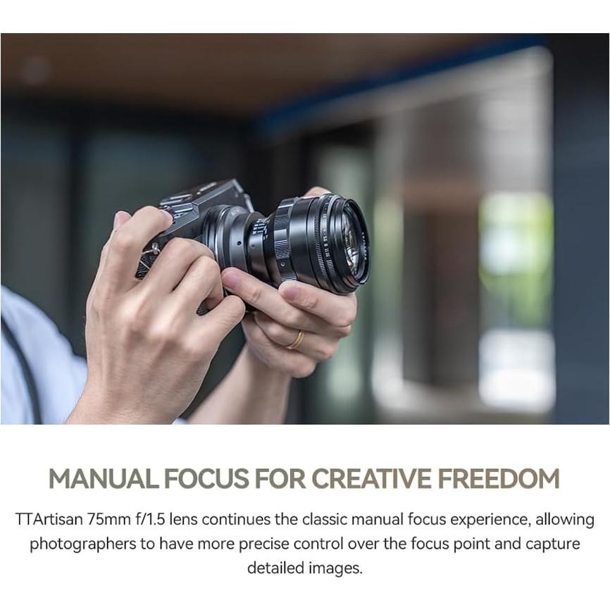 Lente TTArtisan 75mm F1.5 Bokeh Espiral Montura M42 Negro