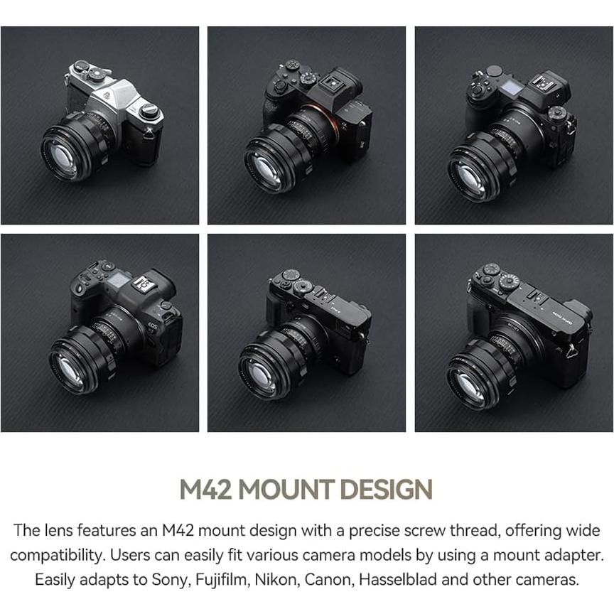 Lente TTArtisan 75mm F1.5 Bokeh Espiral Montura M42 Negro