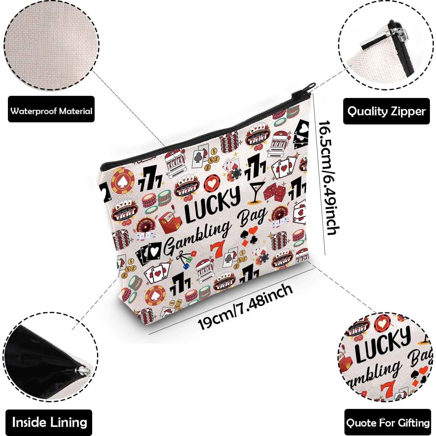 Bolsa de Suerte ZJXHPO para Jugadores de Póker 25x19 cm