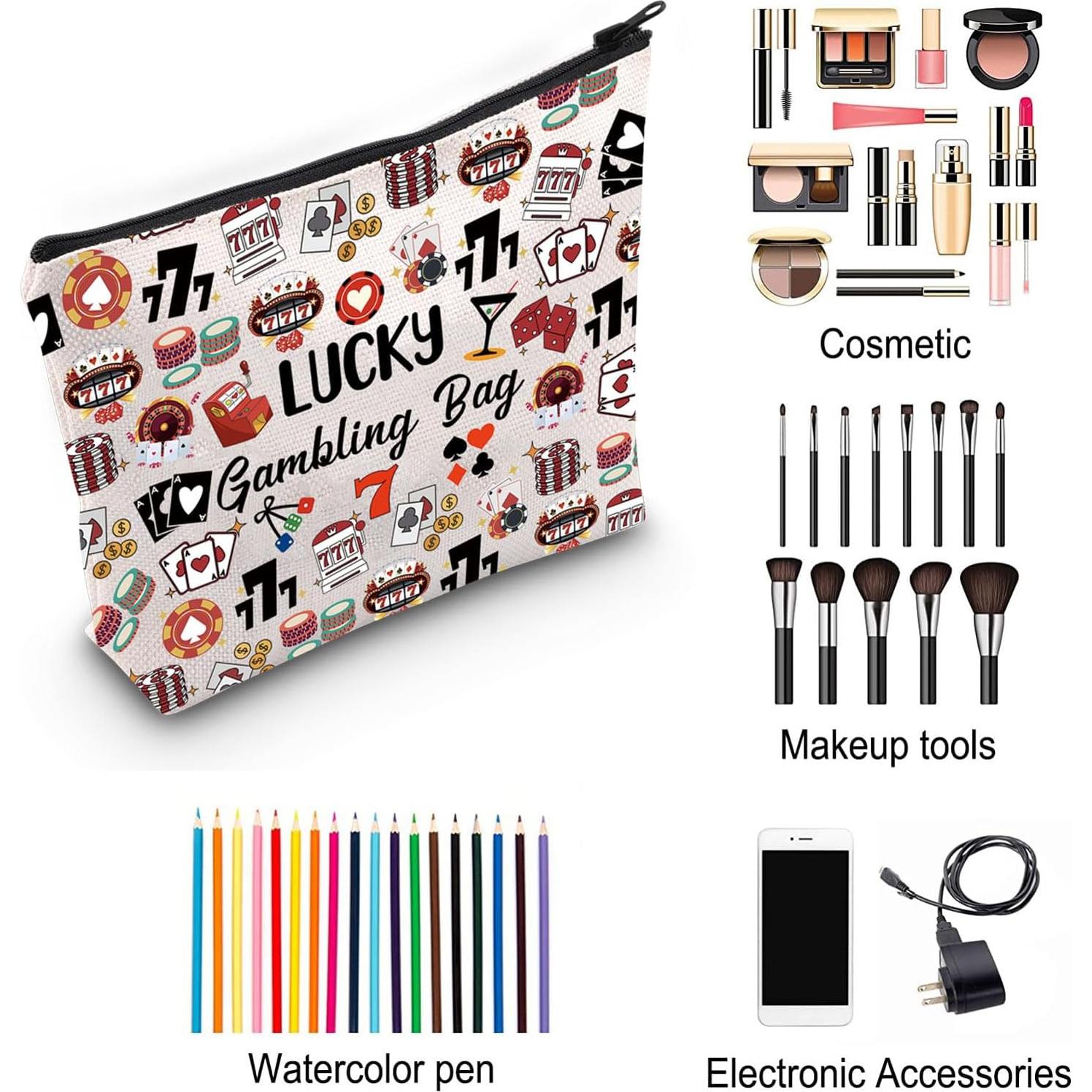 Bolsa de Suerte ZJXHPO para Jugadores de Póker 25x19 cm