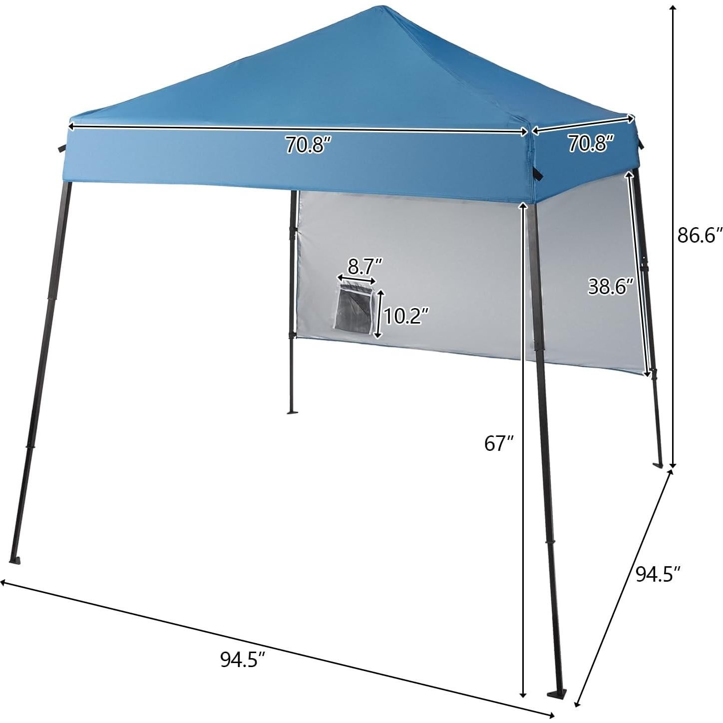 Carpa Plegable Hikarinowa 1.83x1.83m Impermeable UV Azul