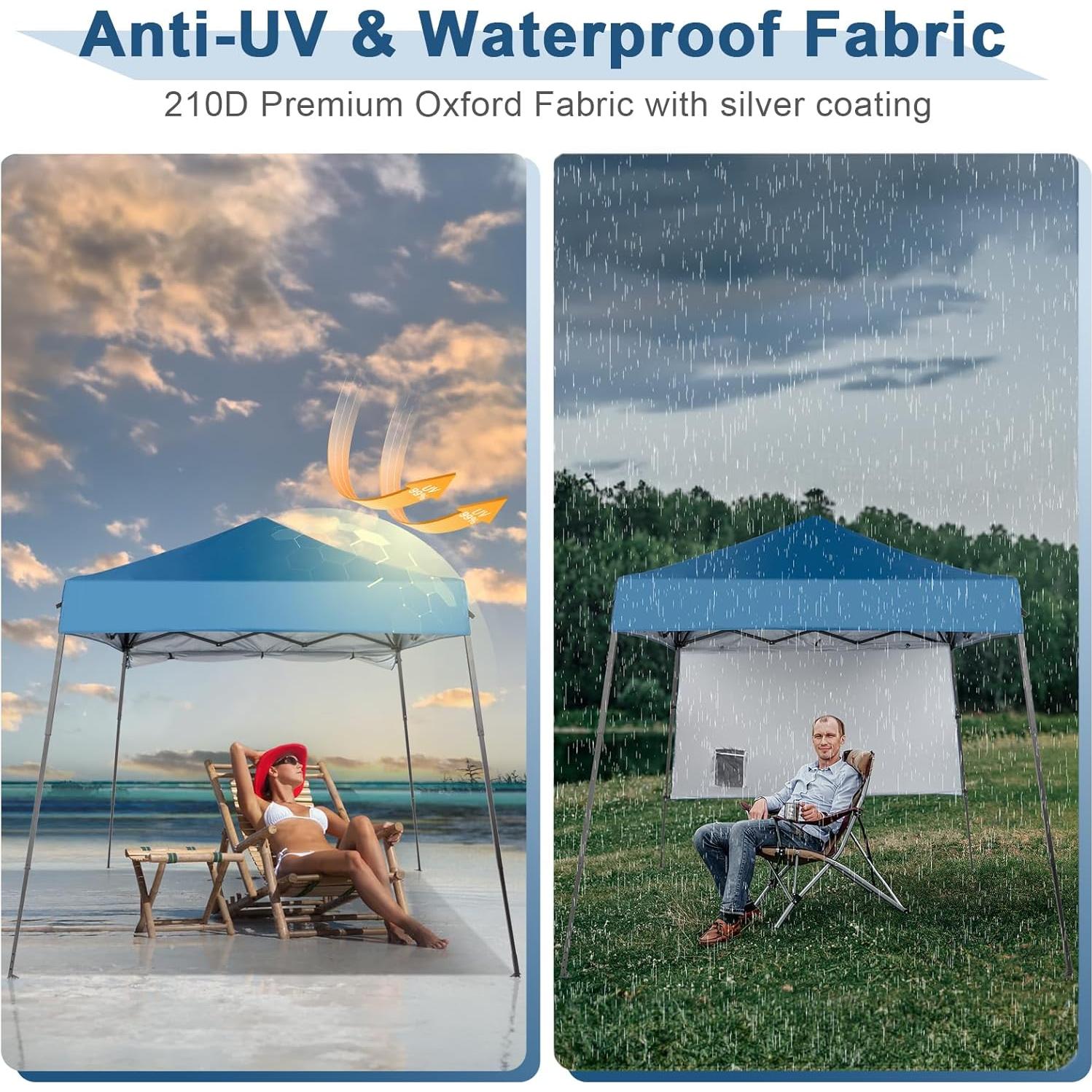 Carpa Plegable Hikarinowa 1.83x1.83m Impermeable UV Azul