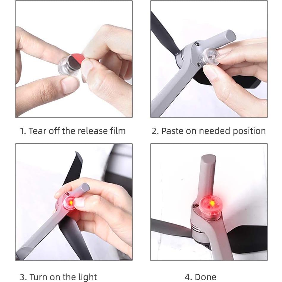 Kit de luces LED para drones ACROTOR 4 piezas rojo y verde