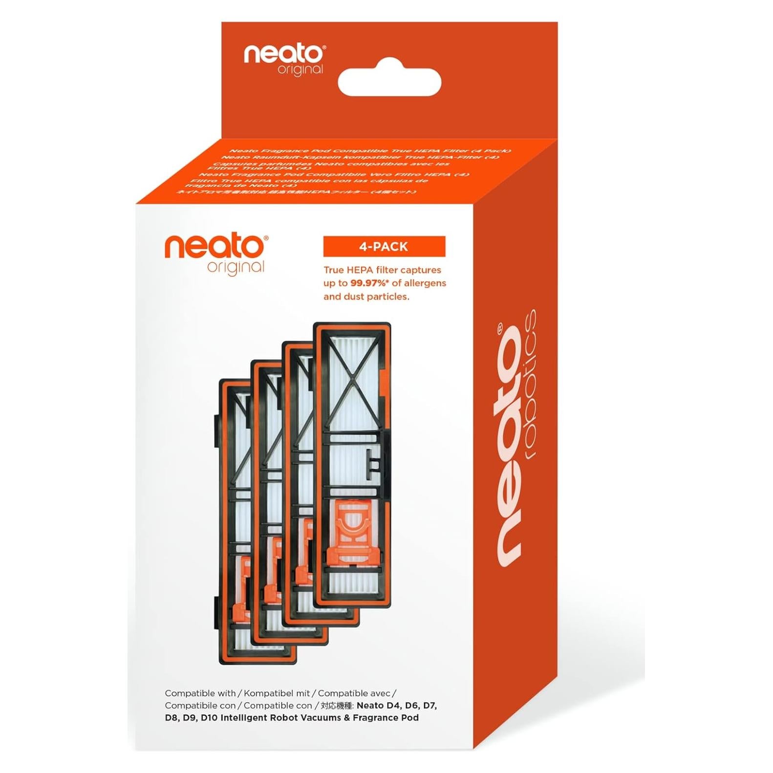 Filtro HEPA Verdadero Neato 4 Piezas 99.97% Alérgenos