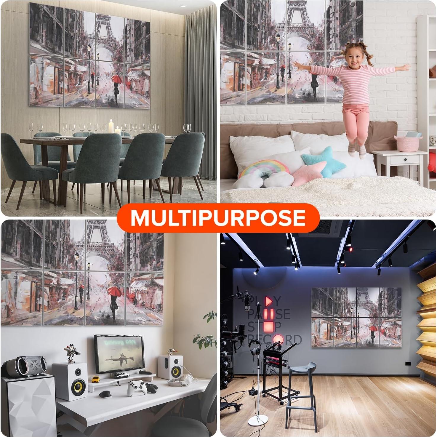 Paneles Acústicos de Arte Sonic Autoadhesivos 40x29 cm