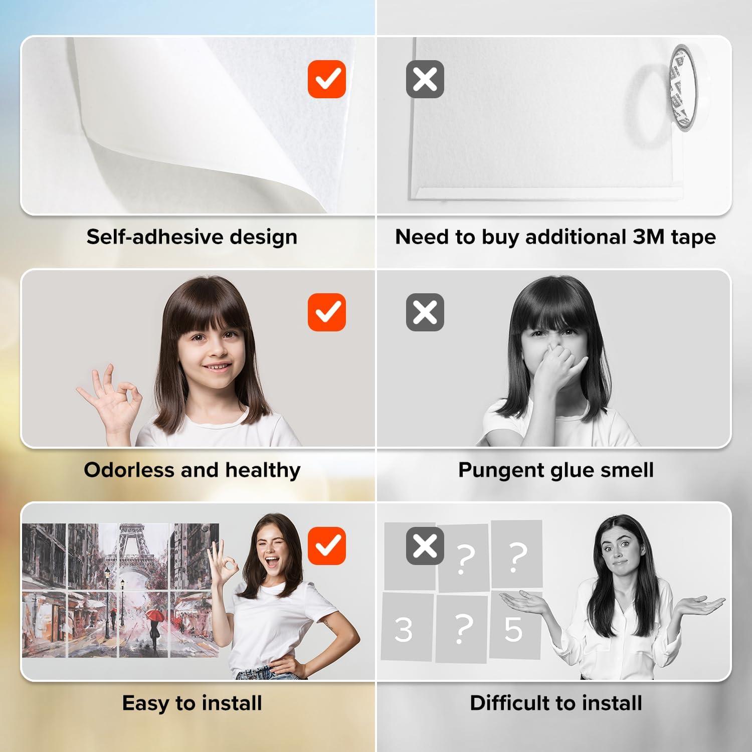 Paneles Acústicos de Arte Sonic Autoadhesivos 40x29 cm