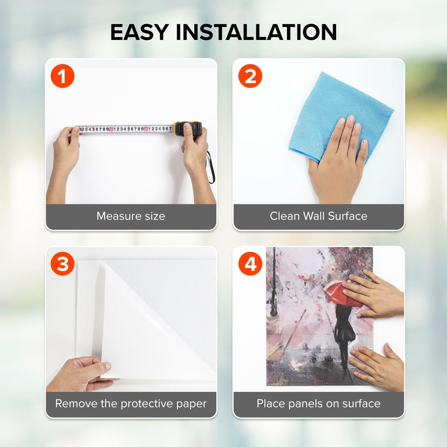 Paneles Acústicos de Arte Sonic Autoadhesivos 40x29 cm