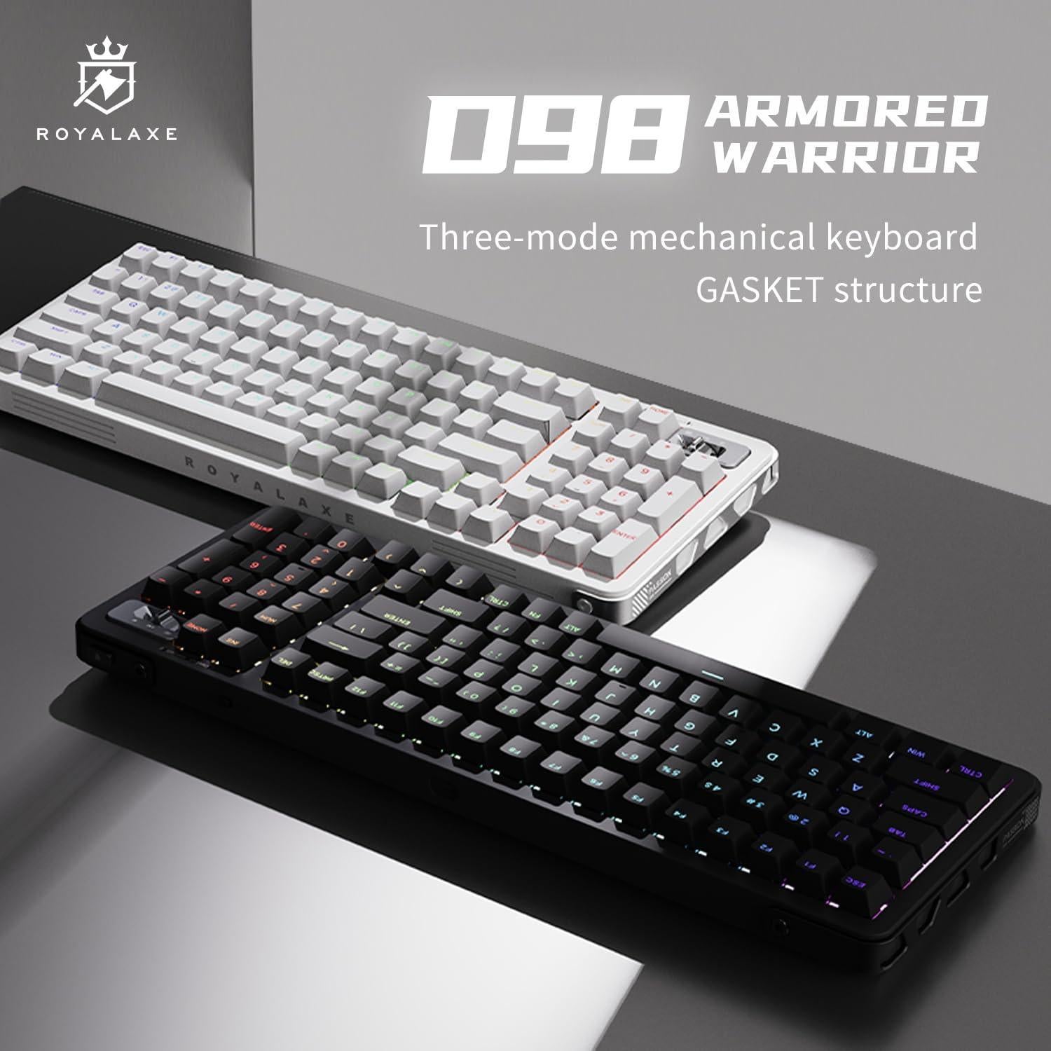 Teclado Mecánico Inalámbrico ROYALAXE D98 RGB PBT 4000mAh