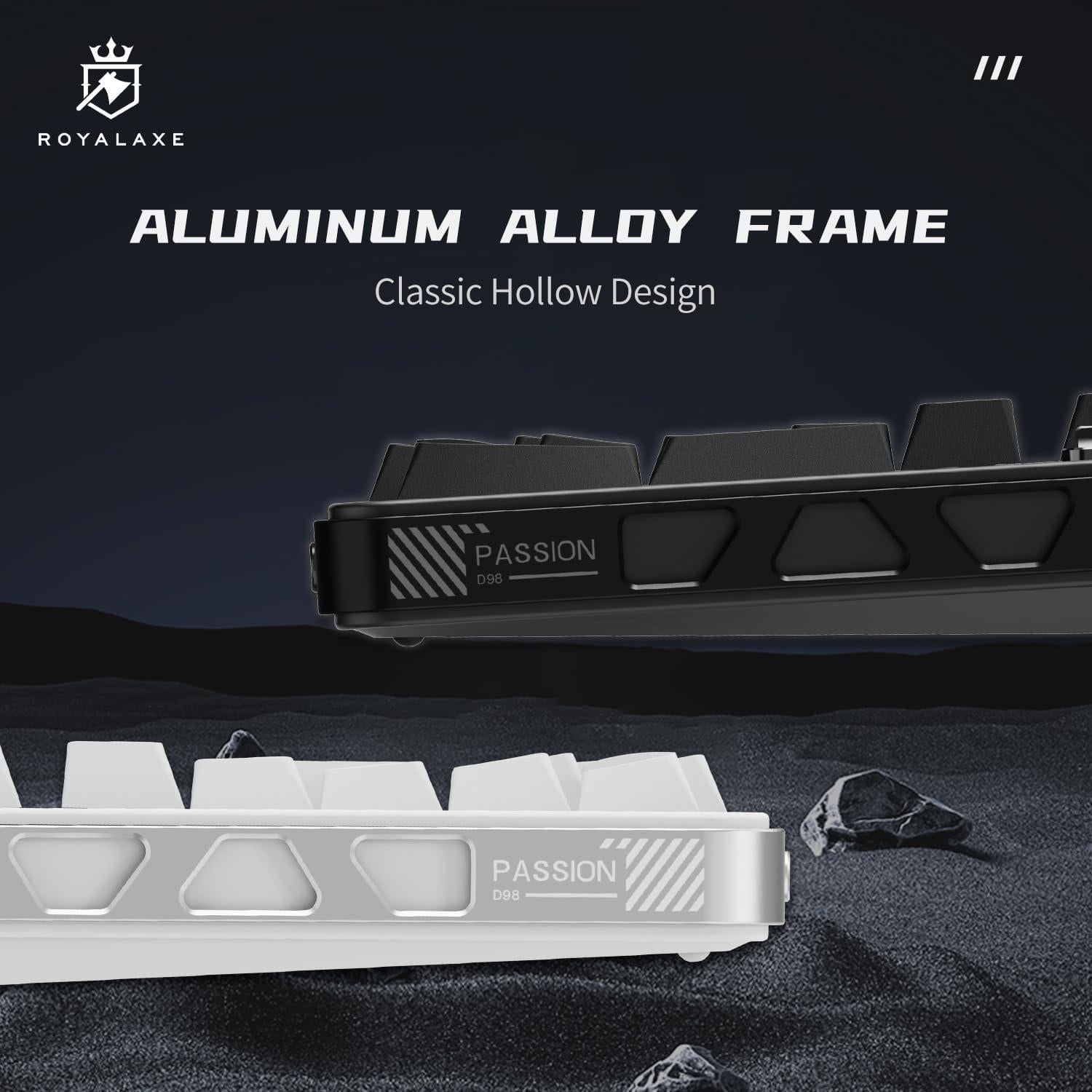 Teclado Mecánico Inalámbrico ROYALAXE D98 RGB PBT 4000mAh