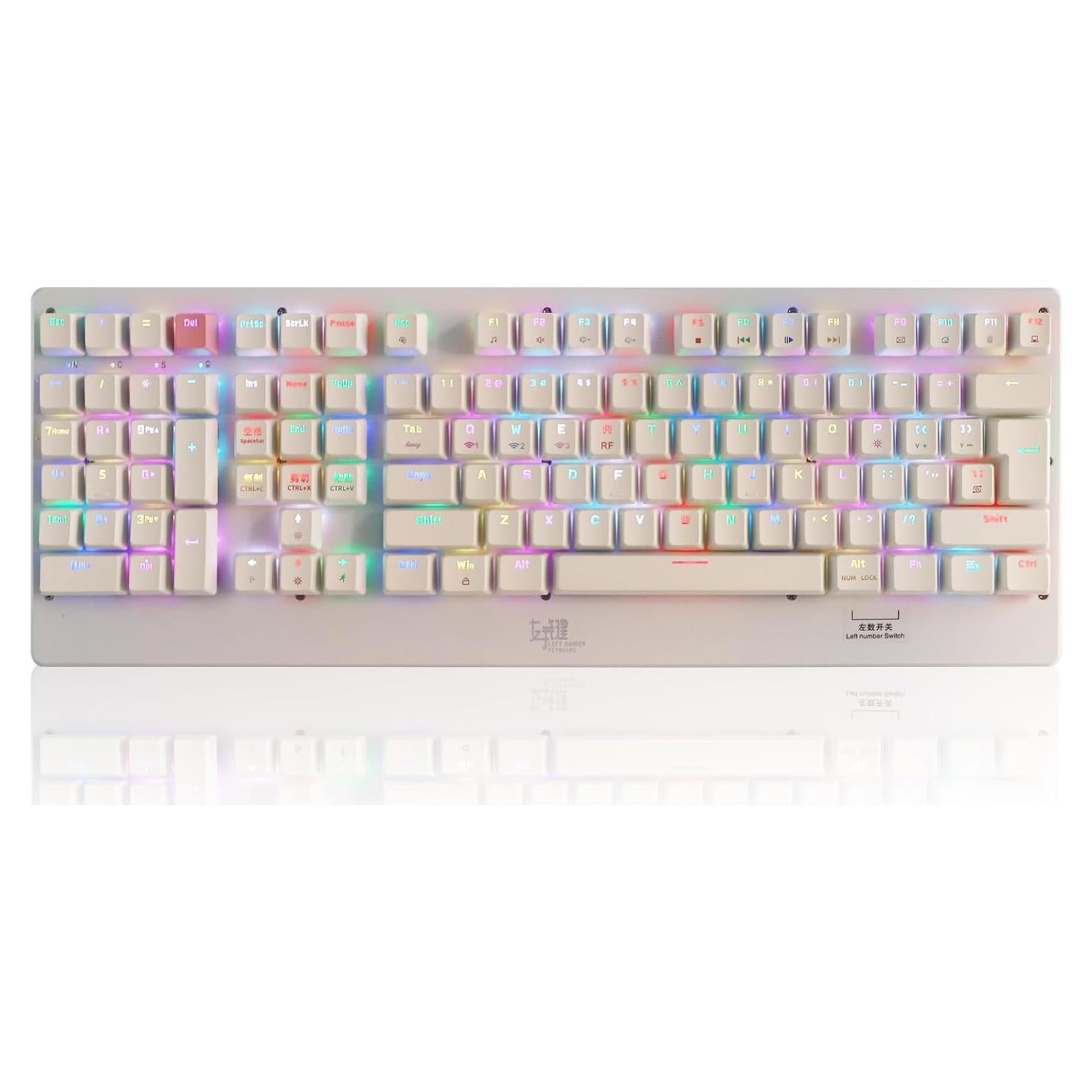 Teclado Mecánico RGB ZY-2218 para Zurdos - Conexión BT/USB-C