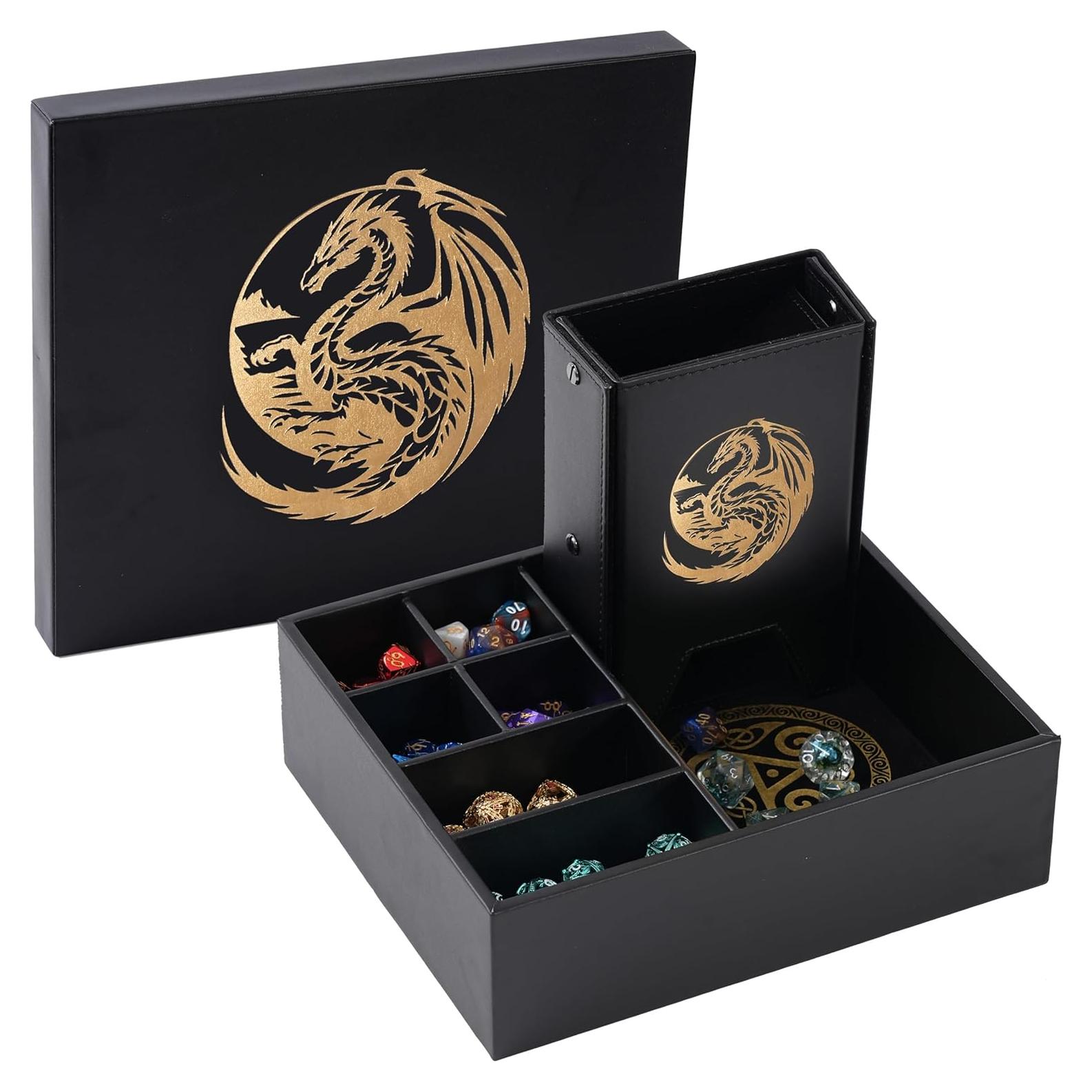 Bandeja y Torre de Dados Soar Forge Dragón Dorado 1,36 kg