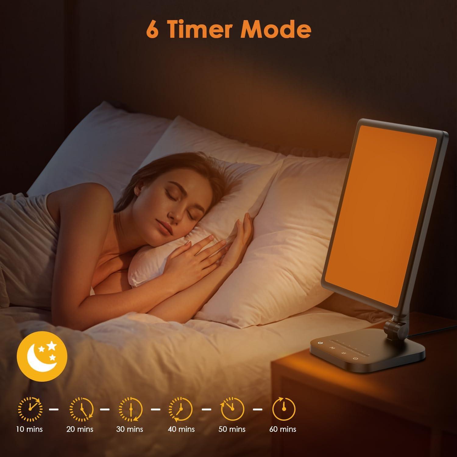 Lámpara de Terapia de Luz Ricial 12000 Lux 5 Brillos 4 Colores