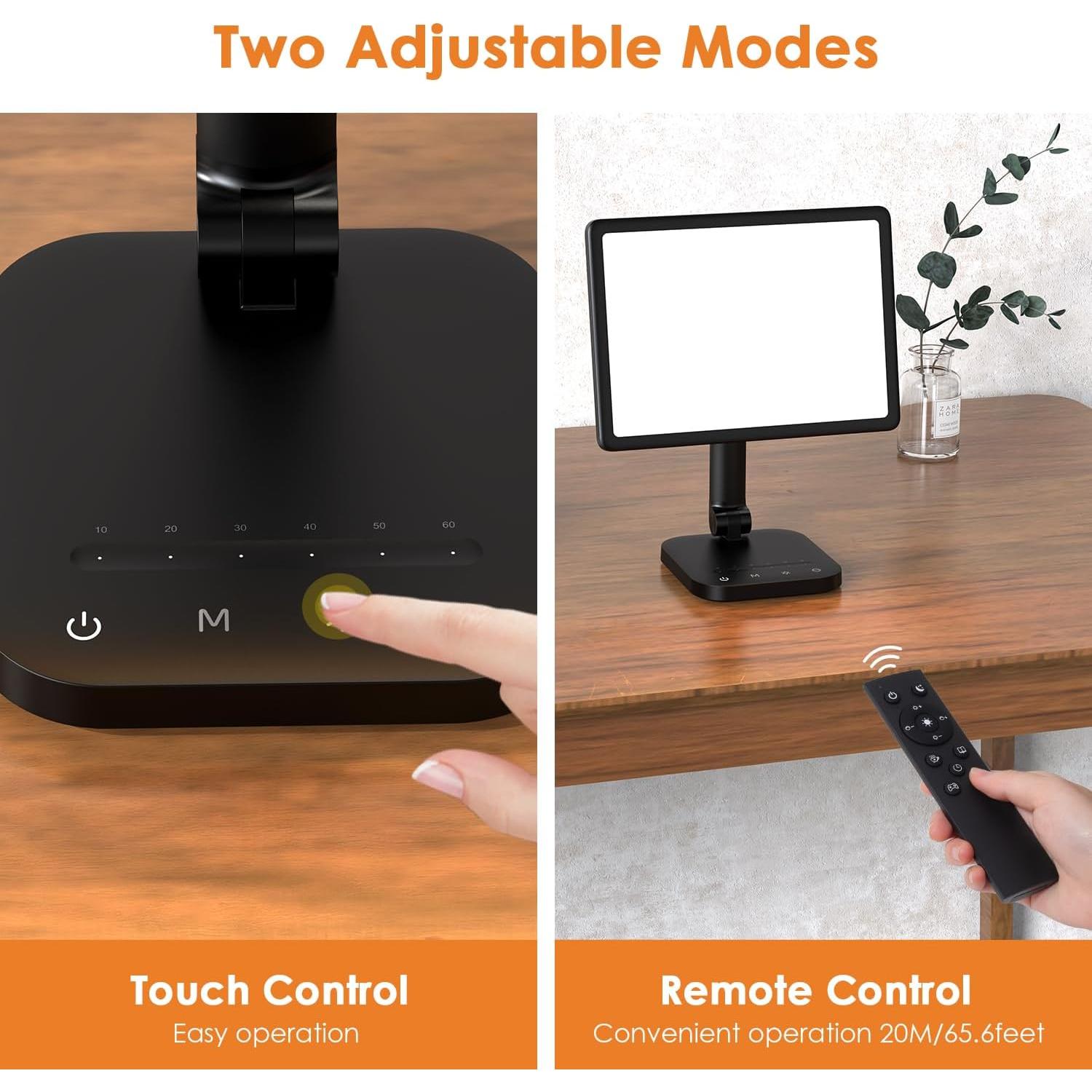 Lámpara de Terapia de Luz Ricial 12000 Lux 5 Brillos 4 Colores