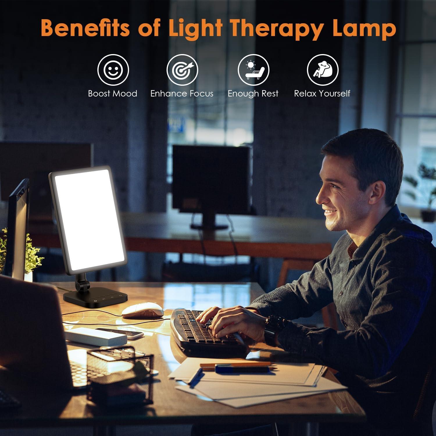 Lámpara de Terapia de Luz Ricial 12000 Lux 5 Brillos 4 Colores