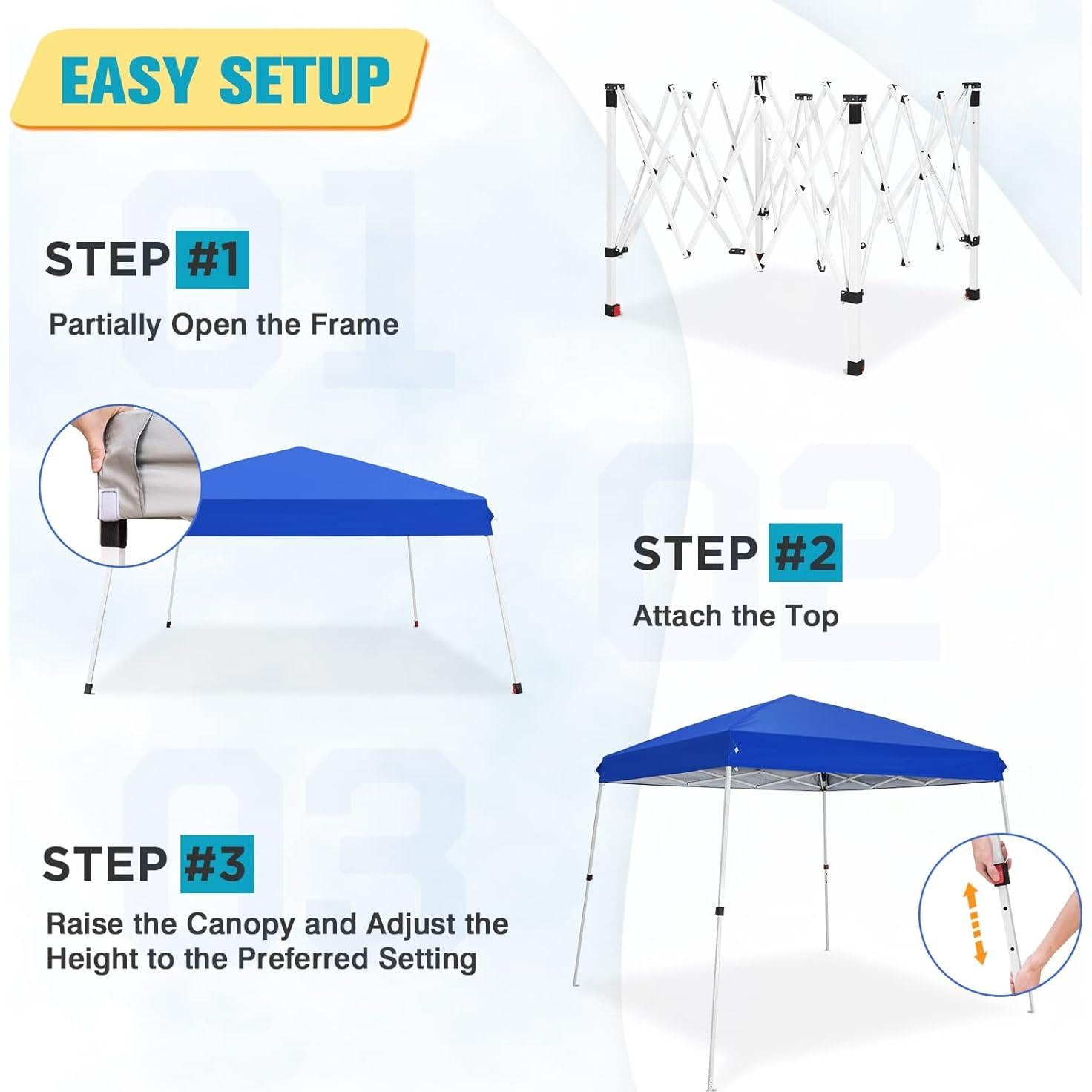 Carpa de Canopy COOS BAY 3 Ajustes 5-6 Personas 5.9 m² Azul
