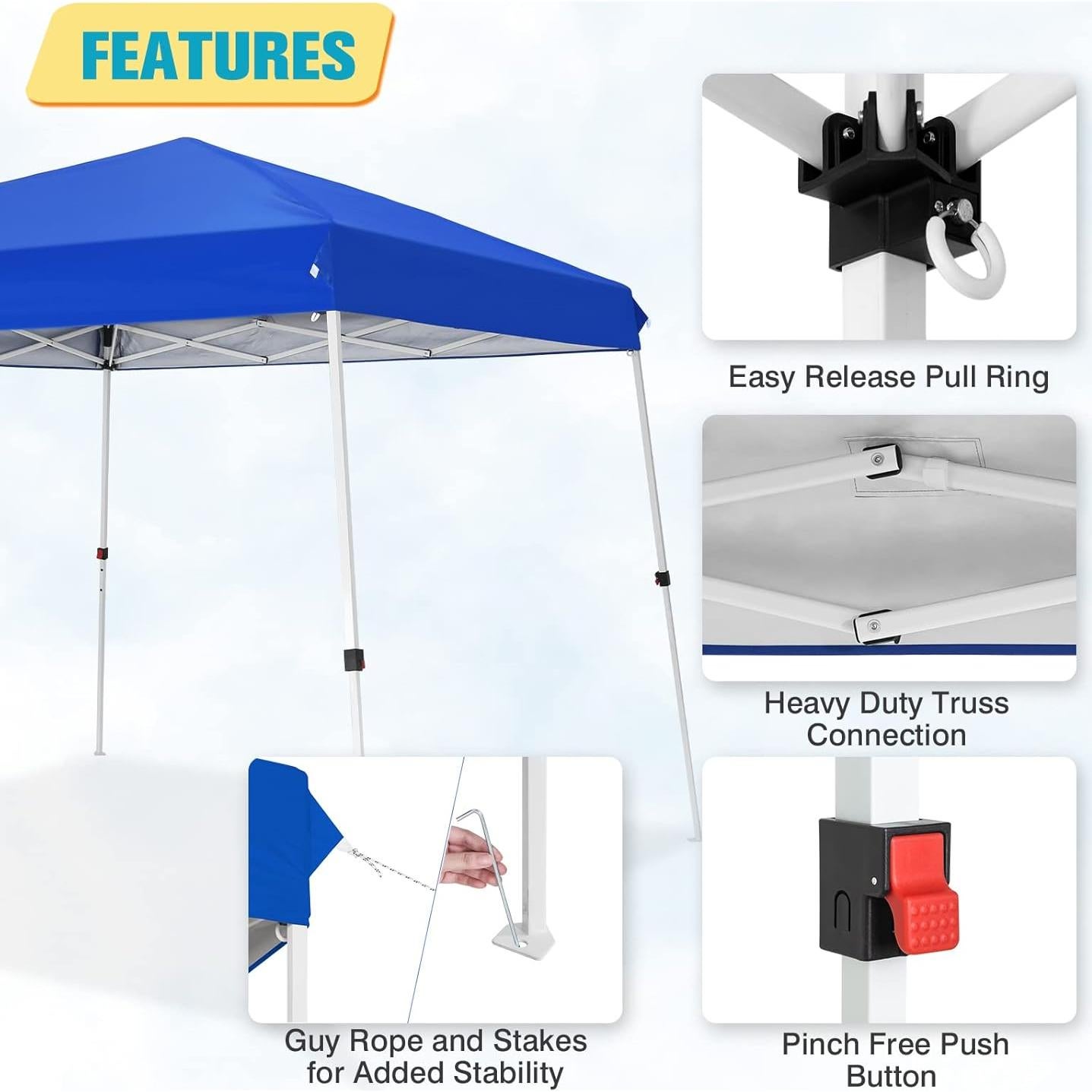 Carpa de Canopy COOS BAY 3 Ajustes 5-6 Personas 5.9 m² Azul