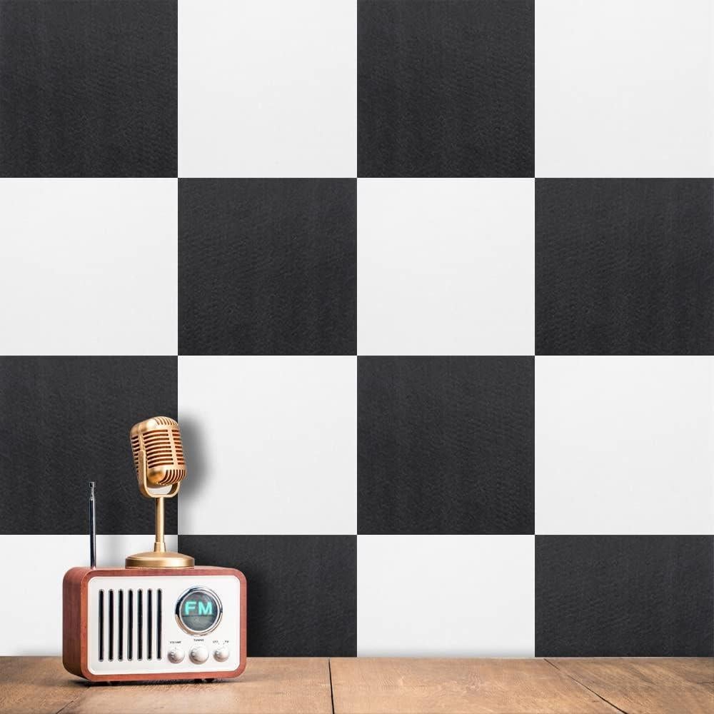 BXI Sound Absorber, 12 X 12 X 3/8 Inches 16Pcs High Density Acoustic Absorption Panel, Sound Absorbing Panels Reduce Echo Reverb, Tackable Acoustic Panels for Wall and Ceiling Acoustic Treatment