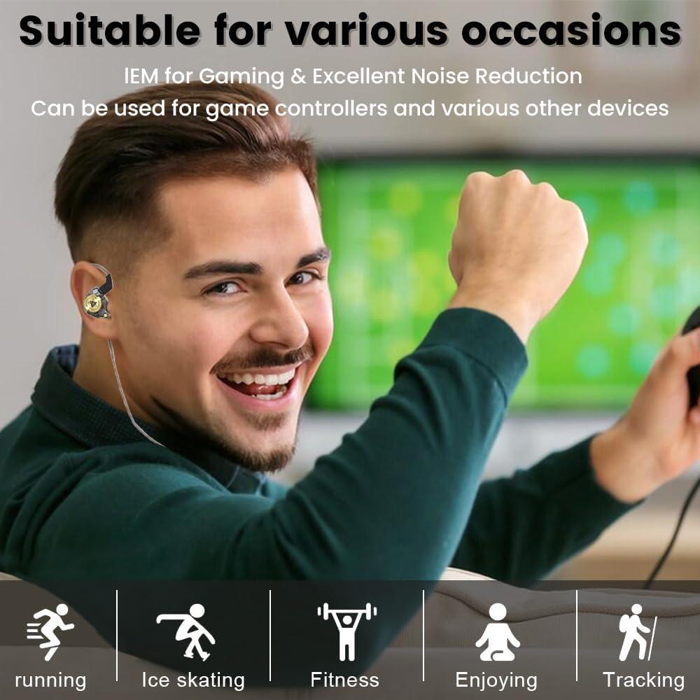 Auriculares Gaming In Ear AK3FILE con Cable HiFi 10mm Negro