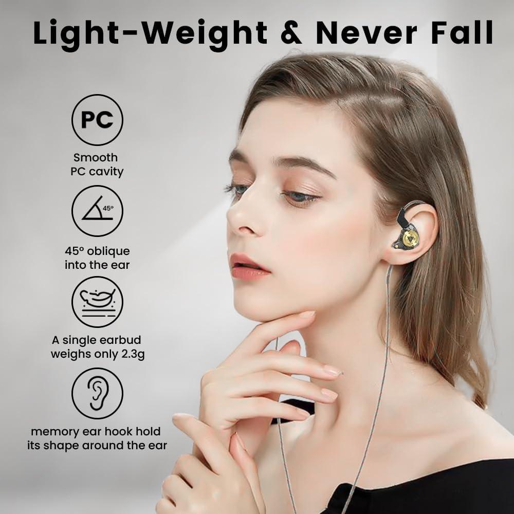 Auriculares Gaming In Ear AK3FILE con Cable HiFi 10mm Negro