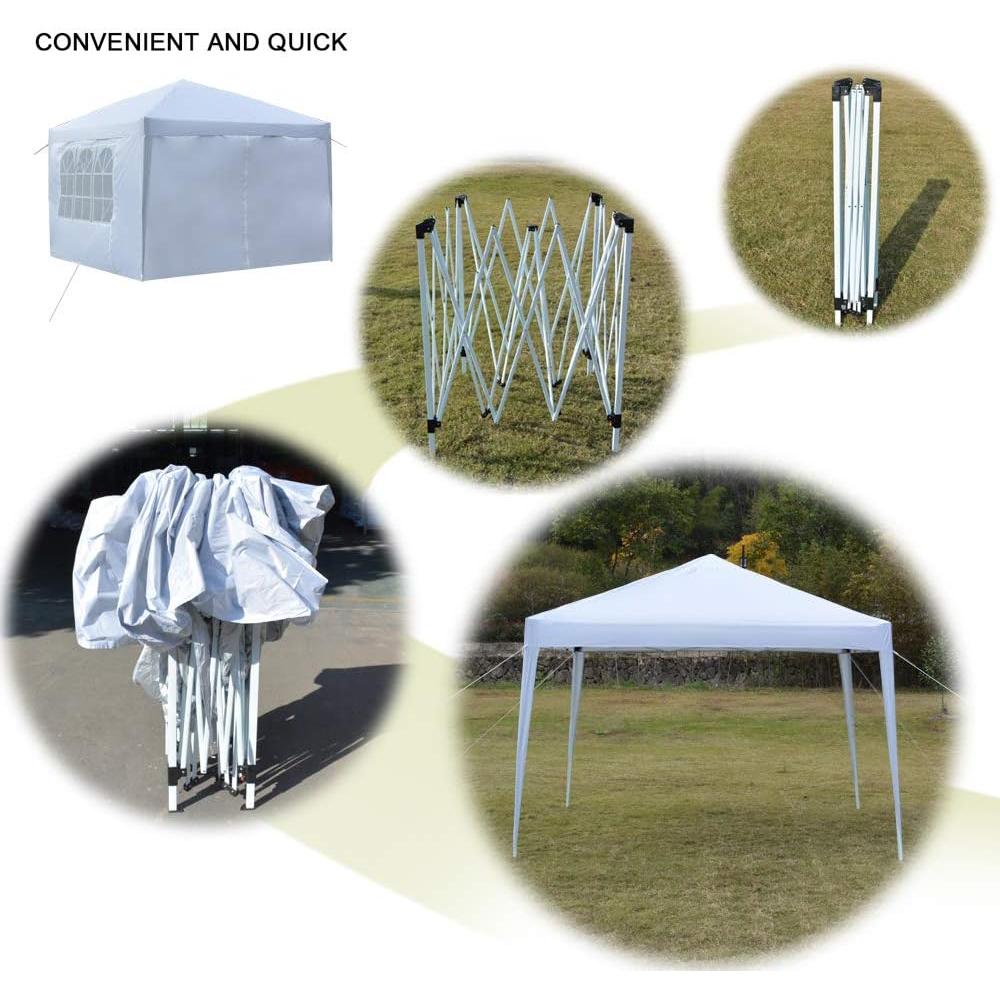 Carpa Plegable Impermeable MIIEELO 3x3m con 2 Puertas y Ventanas
