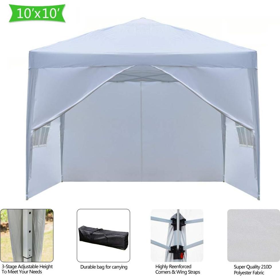 Carpa Plegable Impermeable MIIEELO 3x3m con 2 Puertas y Ventanas